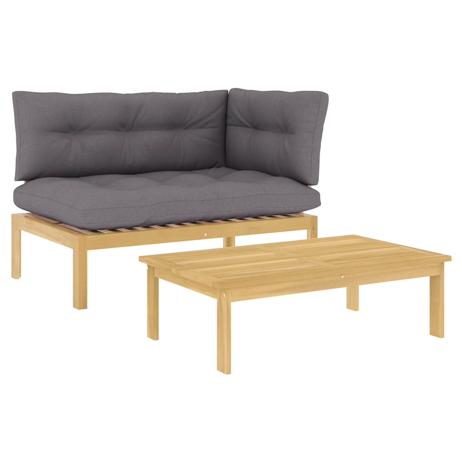 2 Stuk Acaciahout Licht Bruin is nu te koop bij PeponiXL, paradijselijk wonen!