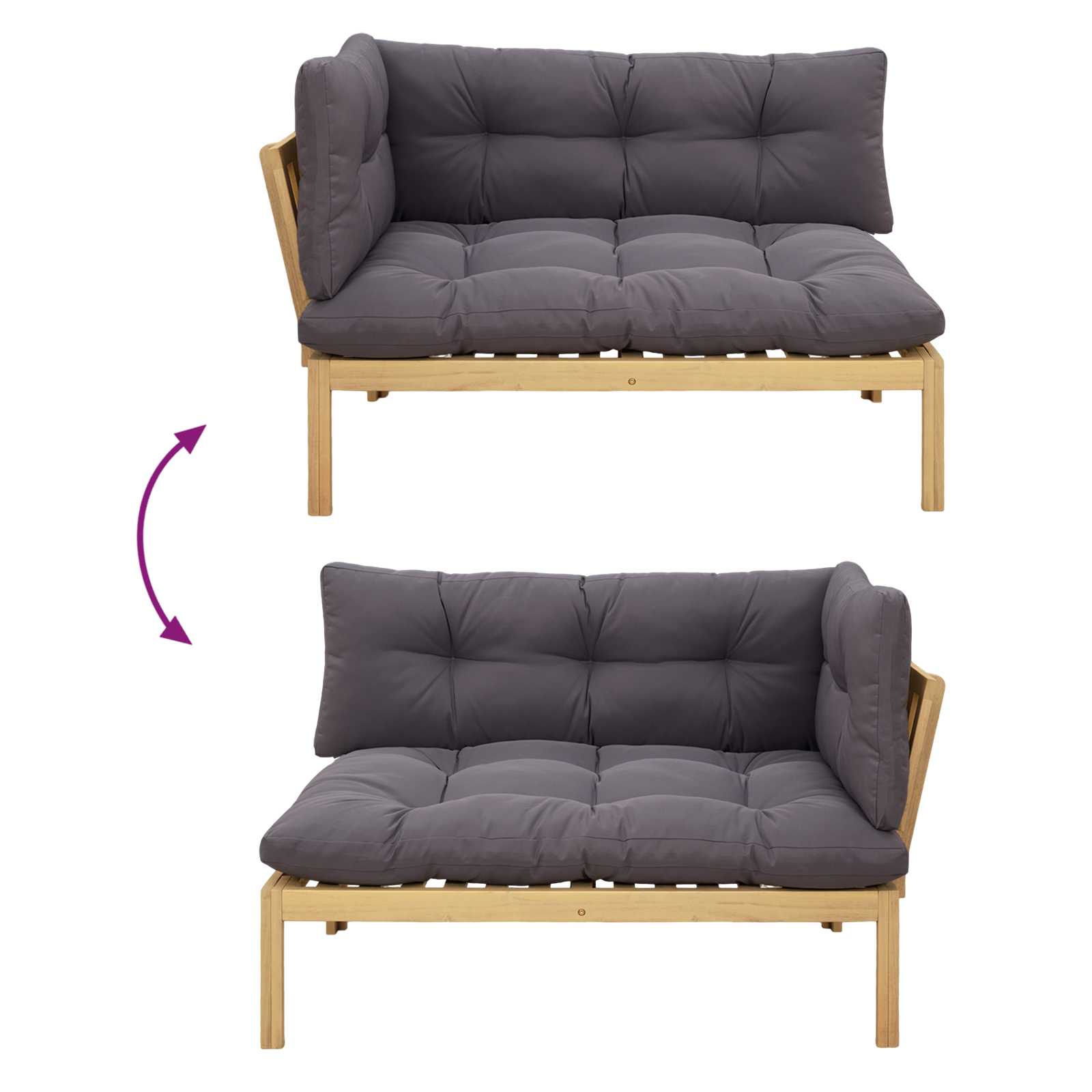 2 Stuk Acaciahout Licht Bruin is nu te koop bij PeponiXL, paradijselijk wonen!