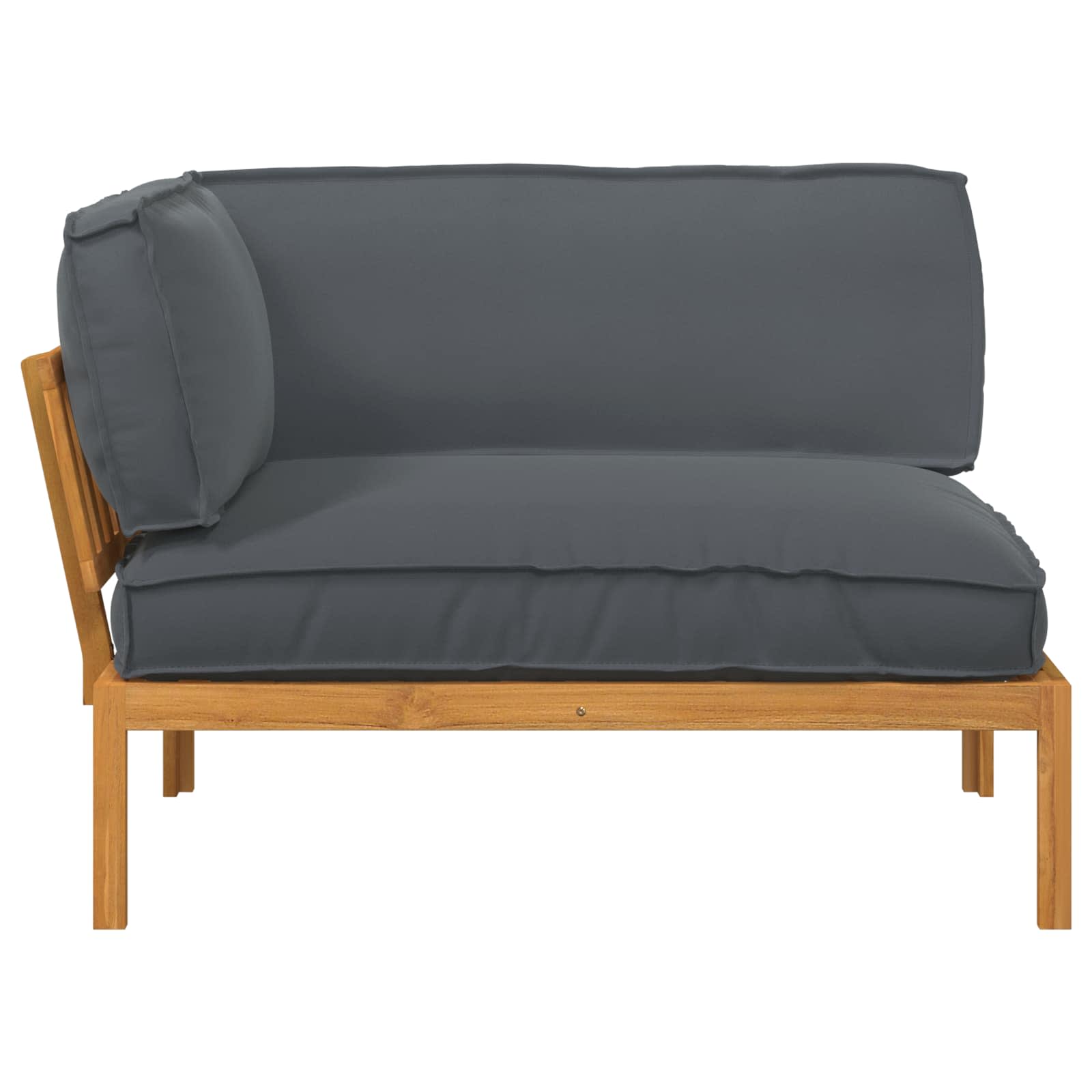 Bankstel Effen Antraciet 133 x 92 x 69 cm Massief Acaciahout is nu te koop bij PeponiXL, paradijselijk wonen!