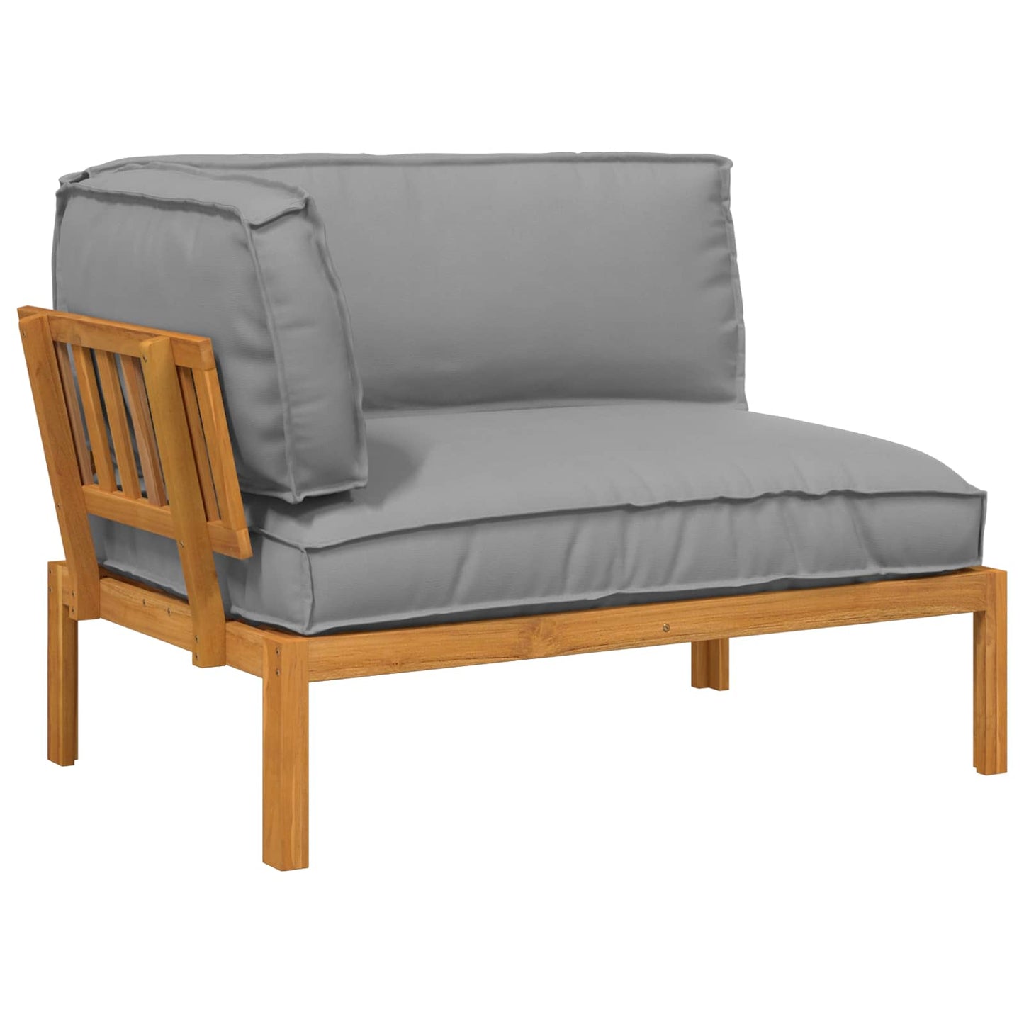 Bankstel met kussen Grijs 133 x 92 x 69 cm Massief Acaciahout is nu te koop bij PeponiXL, paradijselijk wonen!