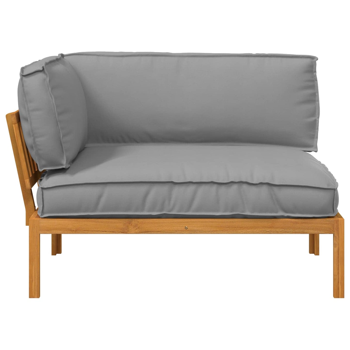 Bankstel met kussen Grijs 133 x 92 x 69 cm Massief Acaciahout is nu te koop bij PeponiXL, paradijselijk wonen!