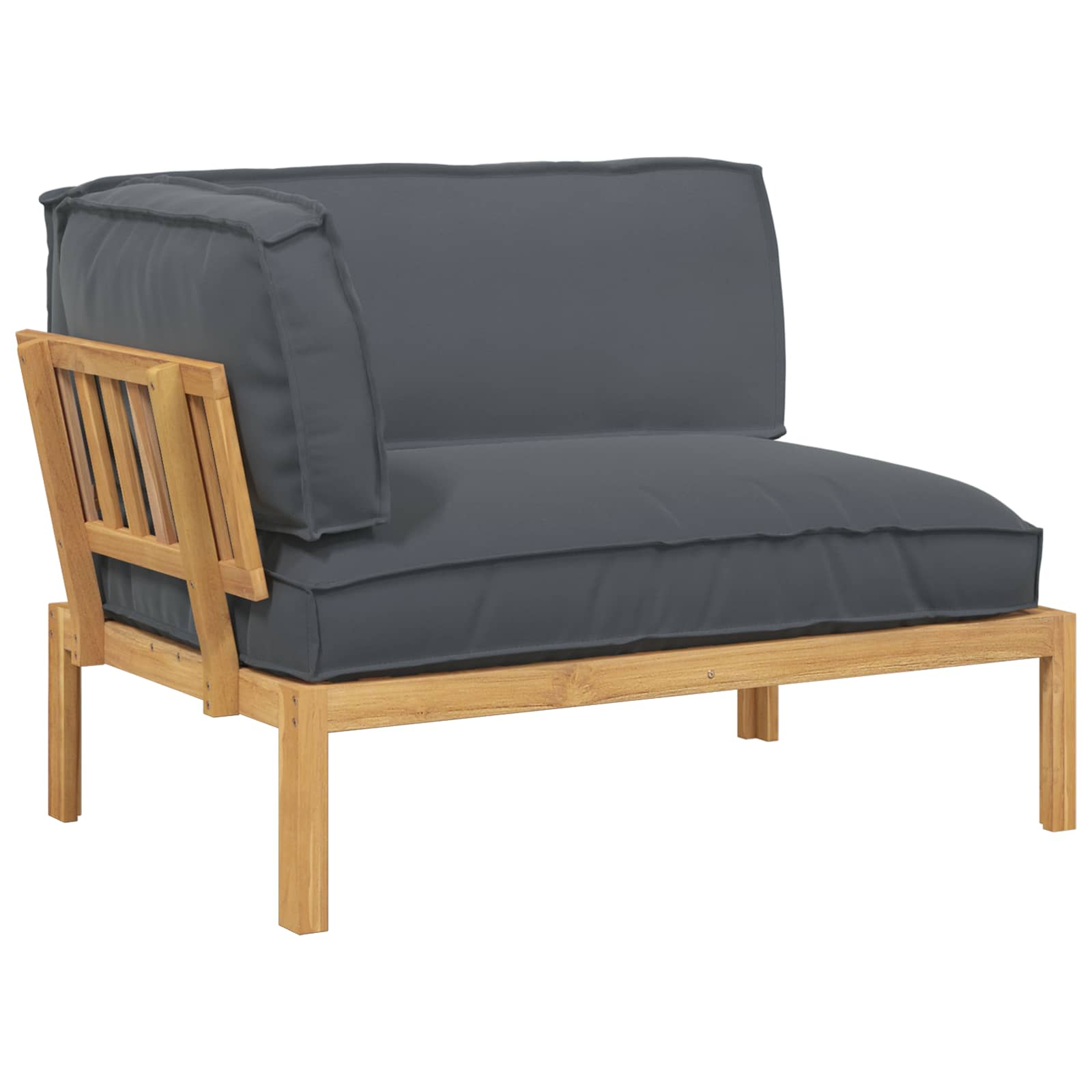 Bankstel Effen Antraciet 133 x 92 x 69 cm Massief Acaciahout is nu te koop bij PeponiXL, paradijselijk wonen!