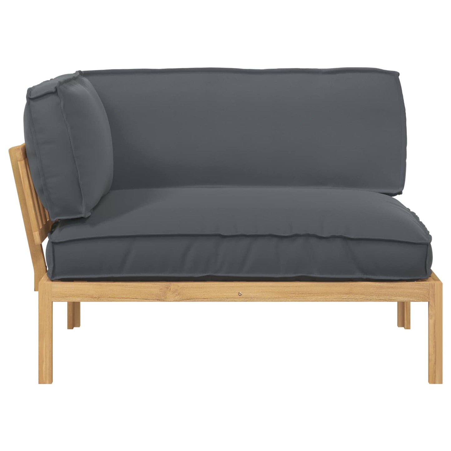 Bankstel Effen Antraciet 133 x 92 x 69 cm Massief Acaciahout is nu te koop bij PeponiXL, paradijselijk wonen!