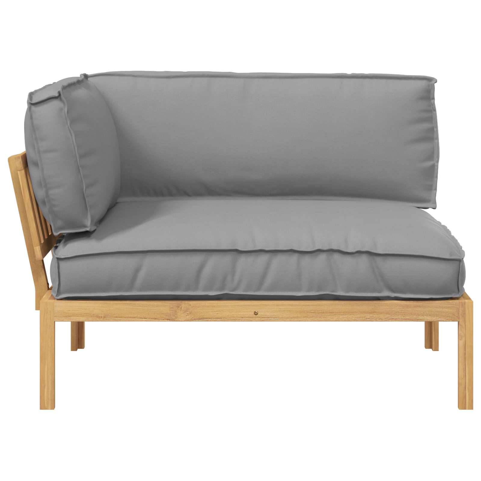 Bankstel met kussen Grijs 133 x 92 x 69 cm Massief Acaciahout is nu te koop bij PeponiXL, paradijselijk wonen!