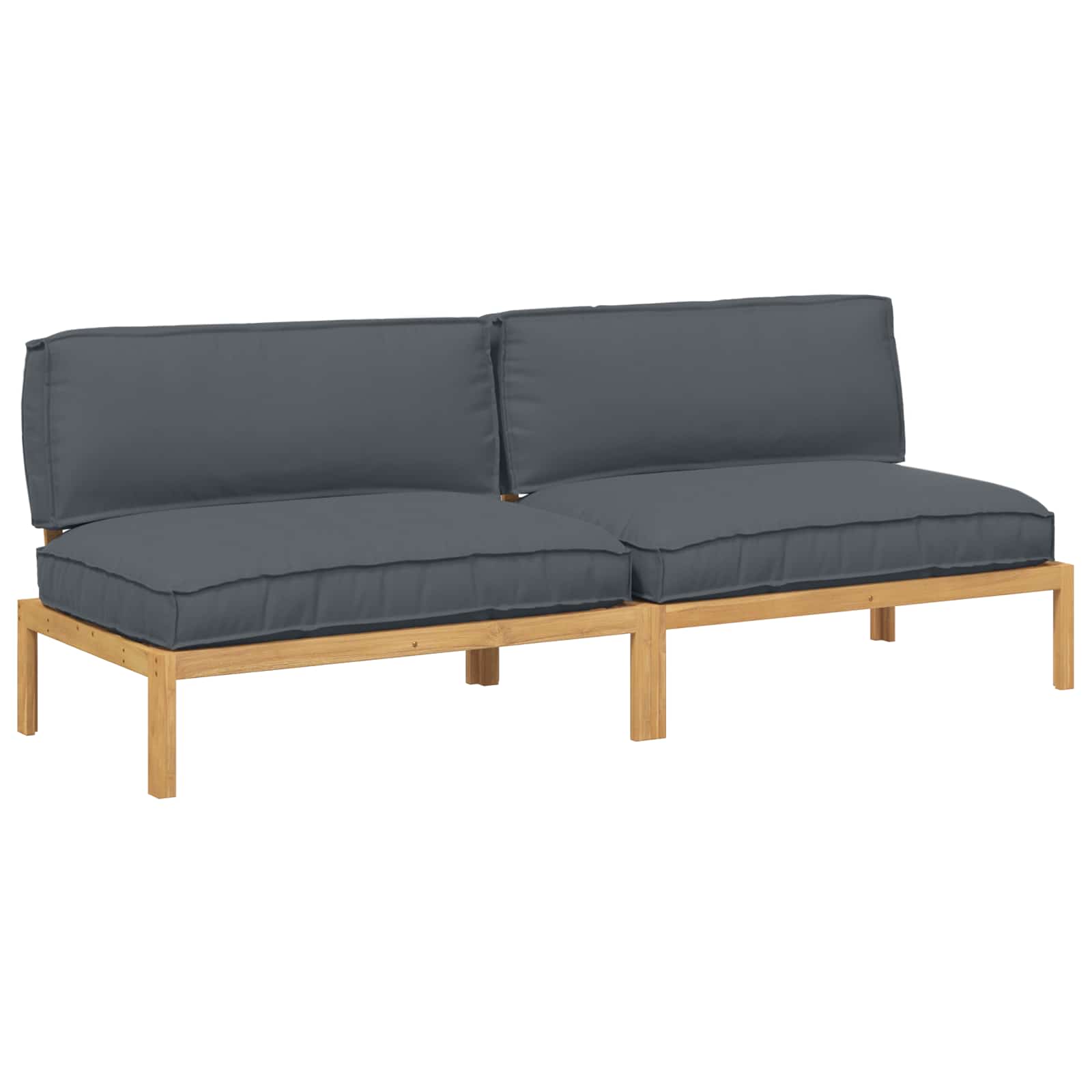Bankstel Effen Antraciet 240 x 92 x 69 cm Massief Acaciahout is nu te koop bij PeponiXL, paradijselijk wonen!