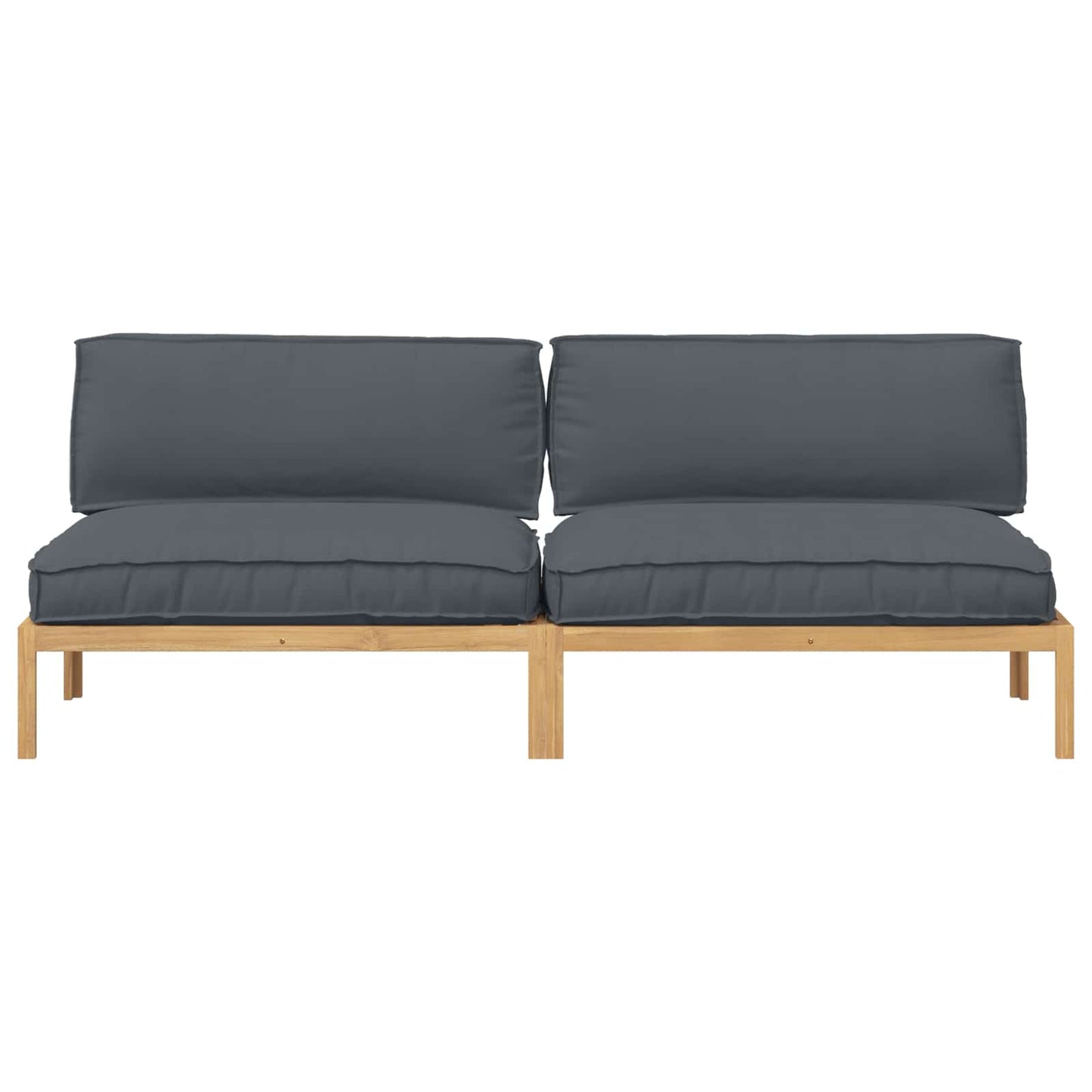 Bankstel Effen Antraciet 240 x 92 x 69 cm Massief Acaciahout is nu te koop bij PeponiXL, paradijselijk wonen!