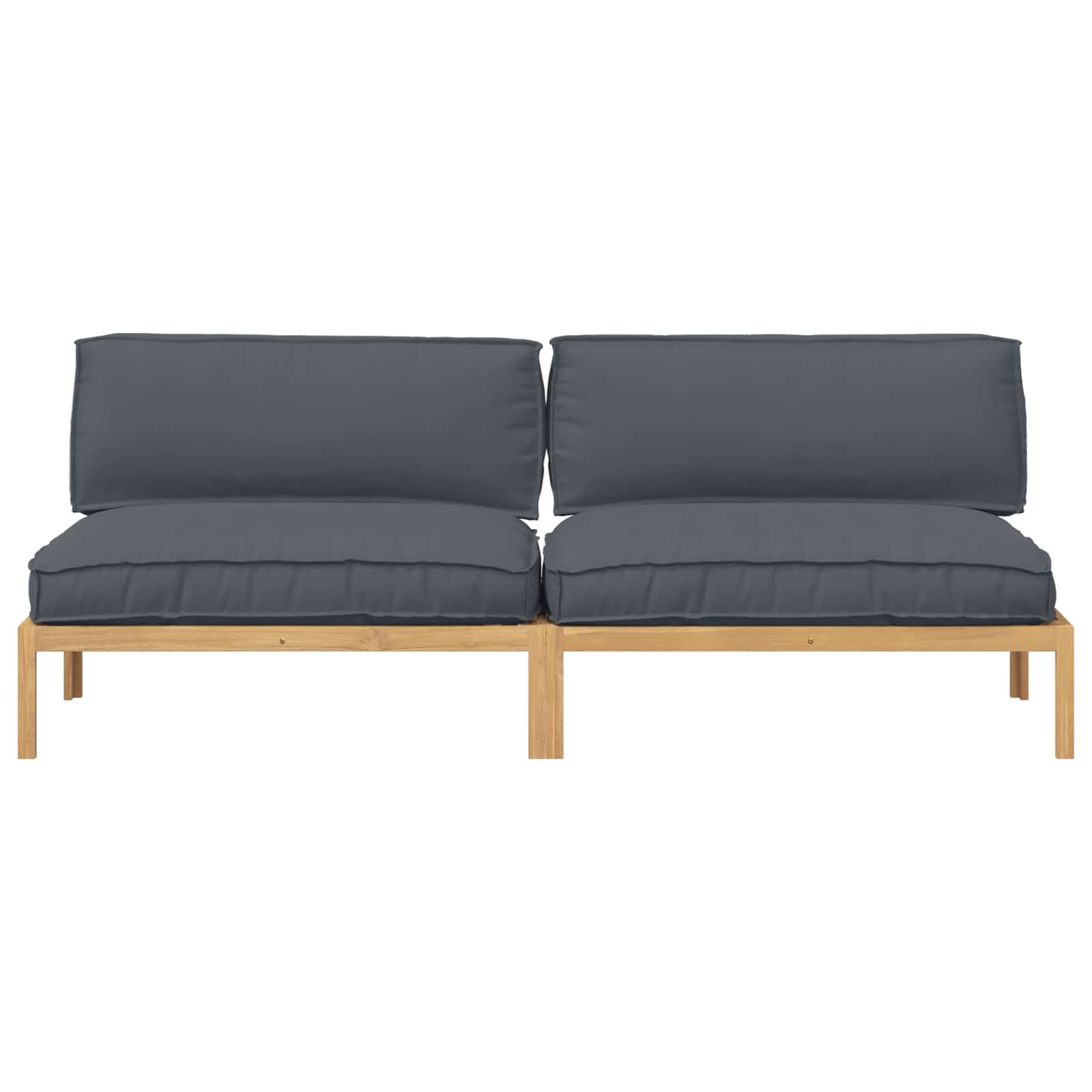 Bankstel Effen Antraciet 240 x 92 x 69 cm Massief Acaciahout is nu te koop bij PeponiXL, paradijselijk wonen!