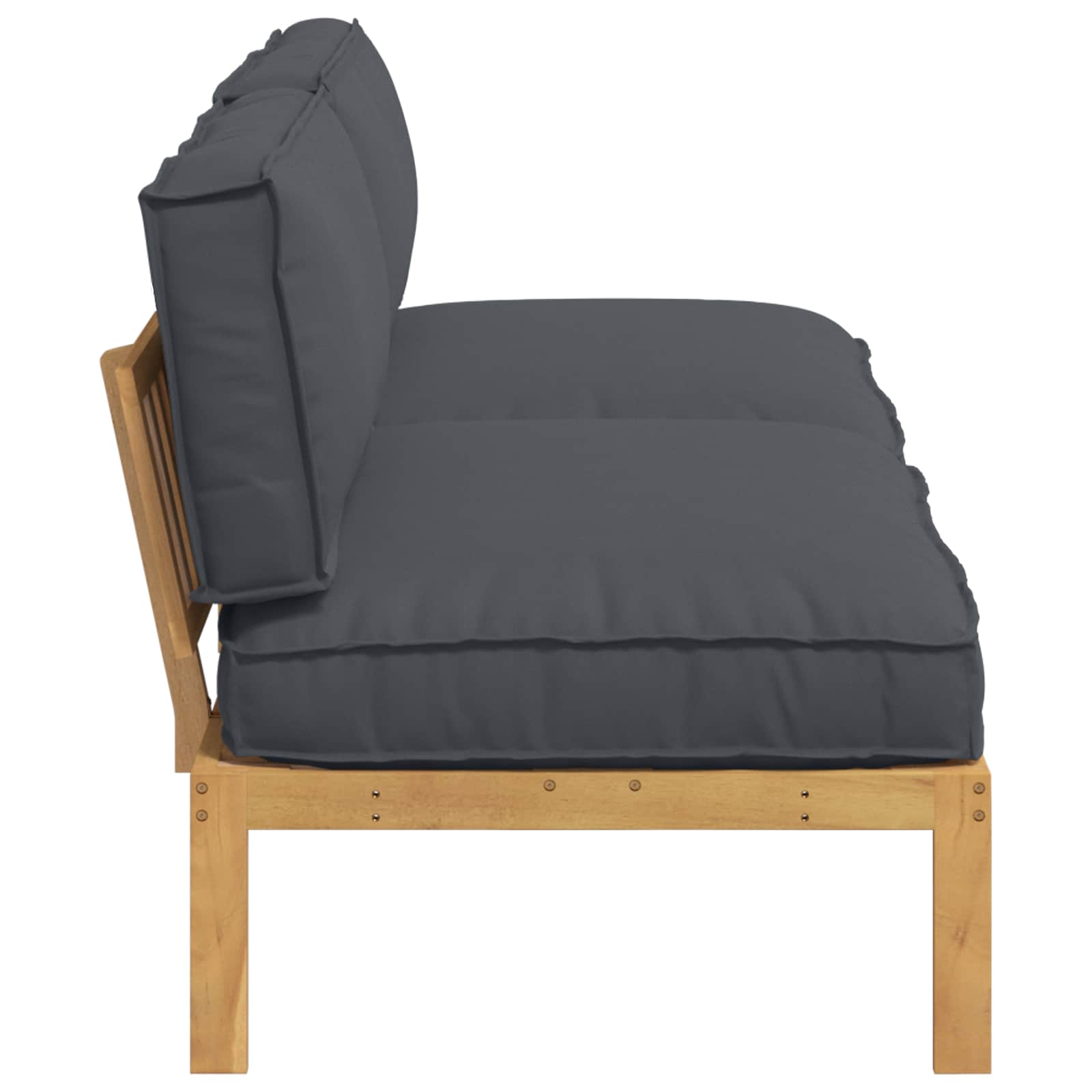 Bankstel Effen Antraciet 240 x 92 x 69 cm Massief Acaciahout is nu te koop bij PeponiXL, paradijselijk wonen!