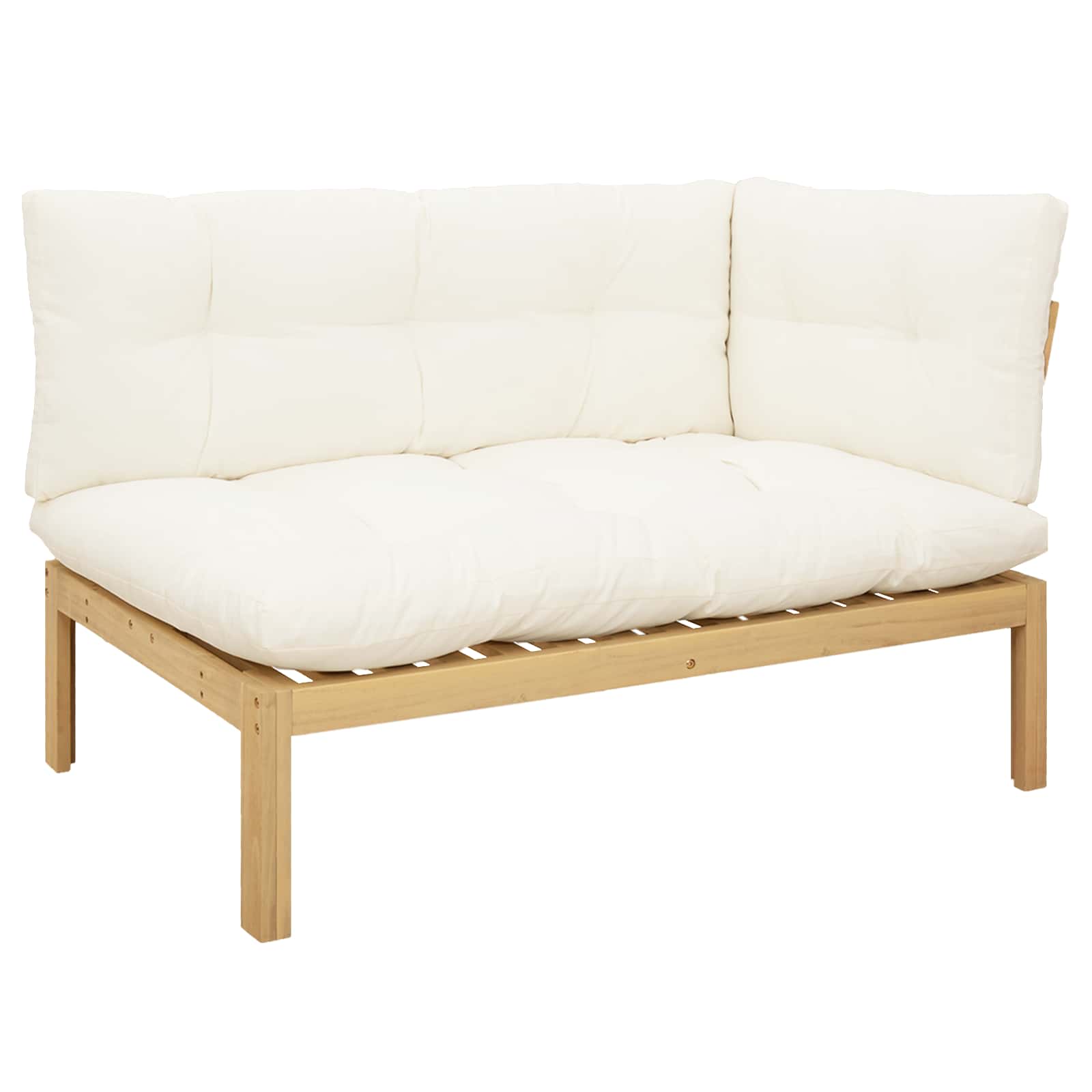 Garden Pallet Sofa Units 2 Stuk Lichtbruin en Crème Wit is nu te koop bij PeponiXL, paradijselijk wonen!