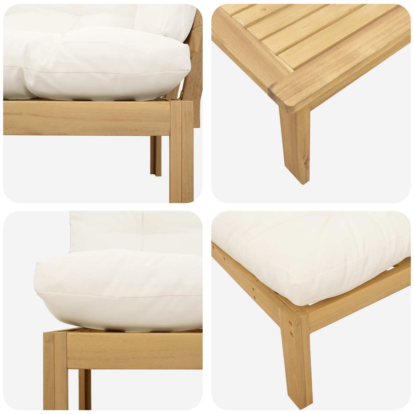 4 Stuk Garden Pallet Sofa Units Massief Acaciahout Licht Bruin is nu te koop bij PeponiXL, paradijselijk wonen!