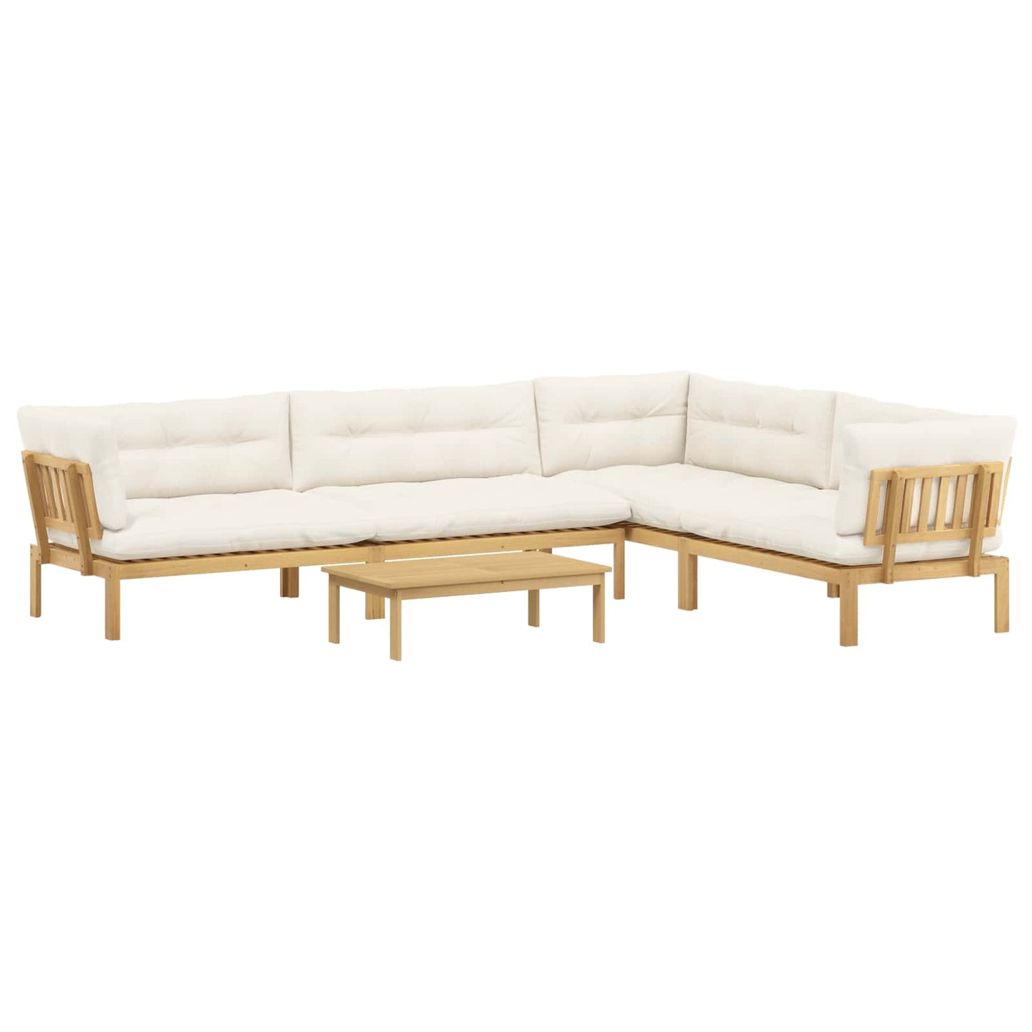 5 Stuk Garden Pallet Sofa Units Massief Acaciahout Licht Bruin is nu te koop bij PeponiXL, paradijselijk wonen!