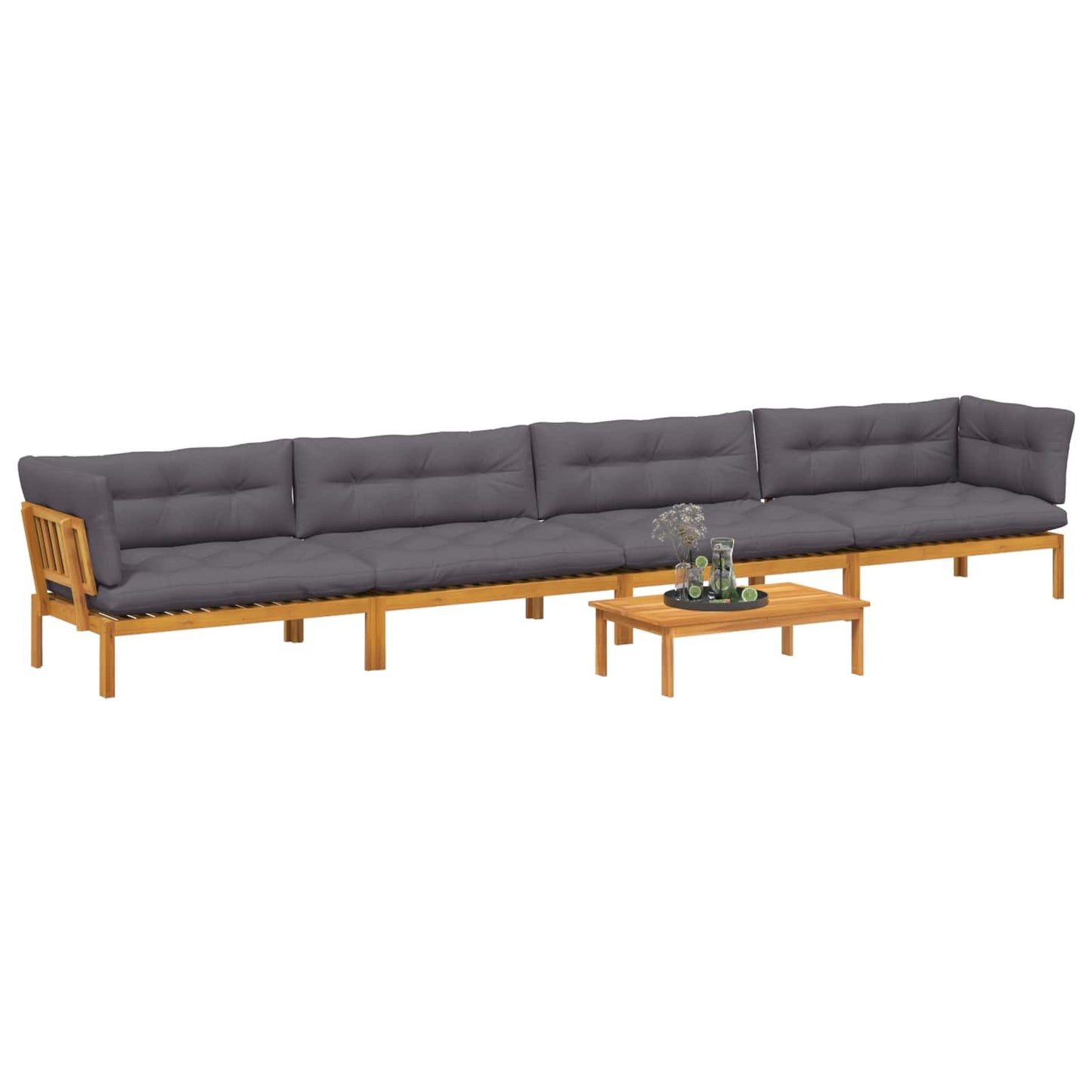 5 Stuk Garden Pallet Sofa Units Massief Acaciahout Naturel