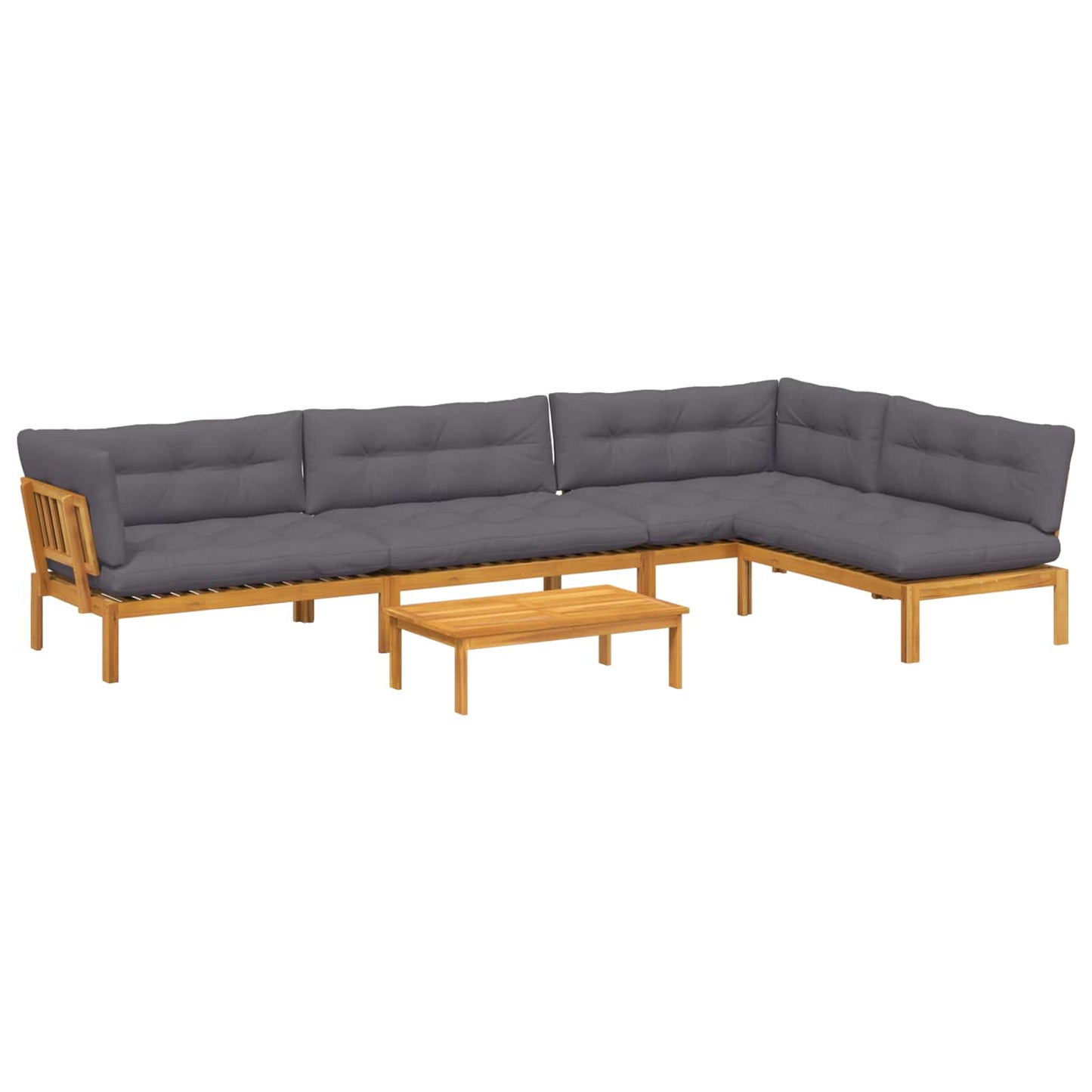 5 Stuk Garden Pallet Sofa Units Massief Acaciahout Naturel