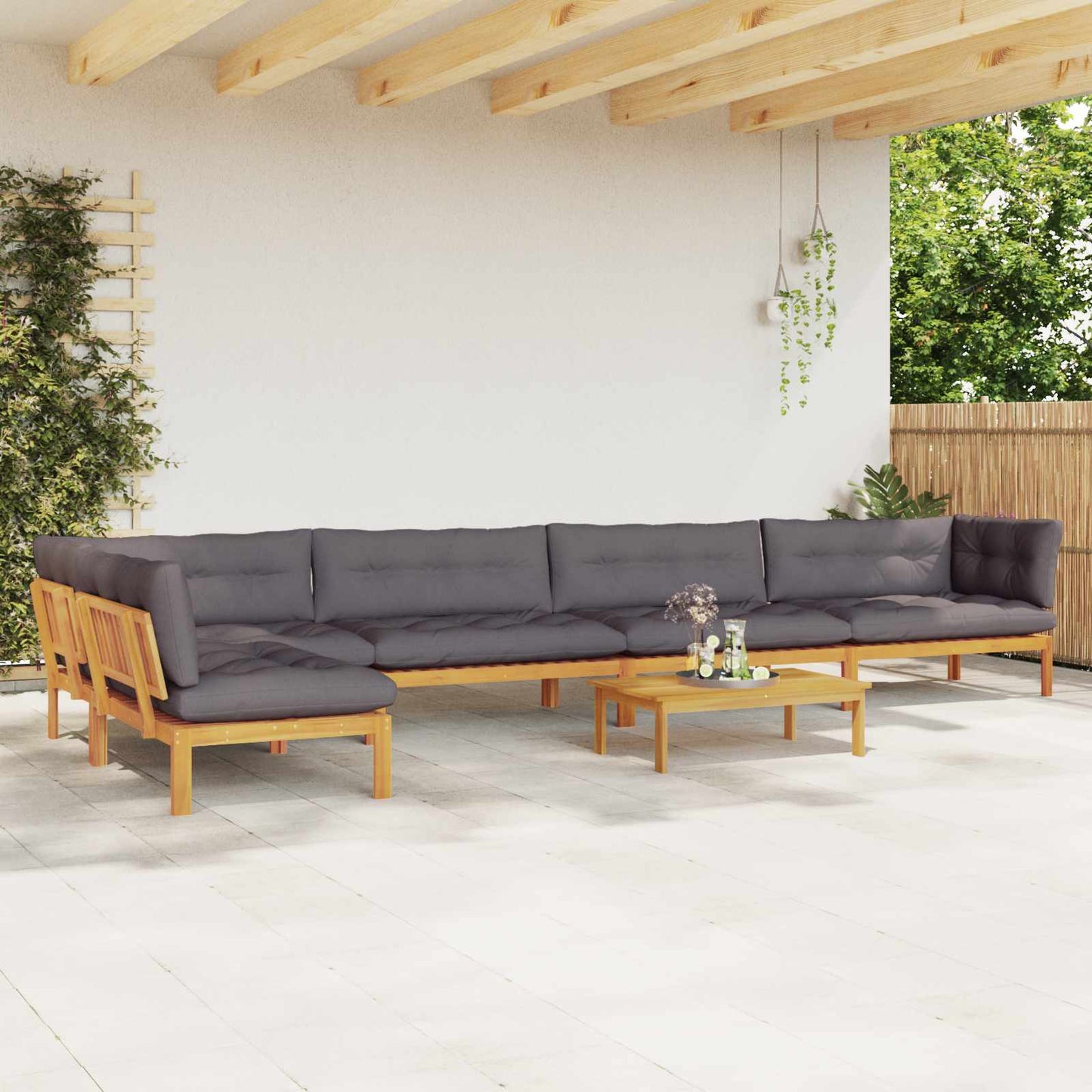 6 Stuk Garden Pallet Sofa Units Massief Acaciahout Naturel