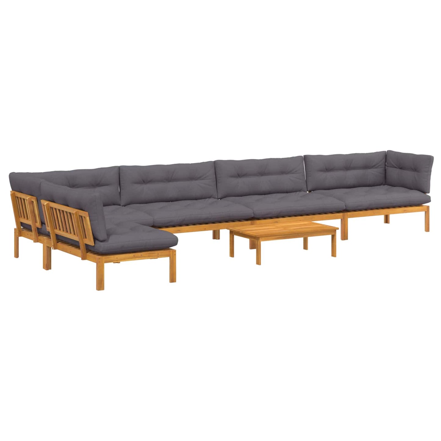 6 Stuk Garden Pallet Sofa Units Massief Acaciahout Naturel