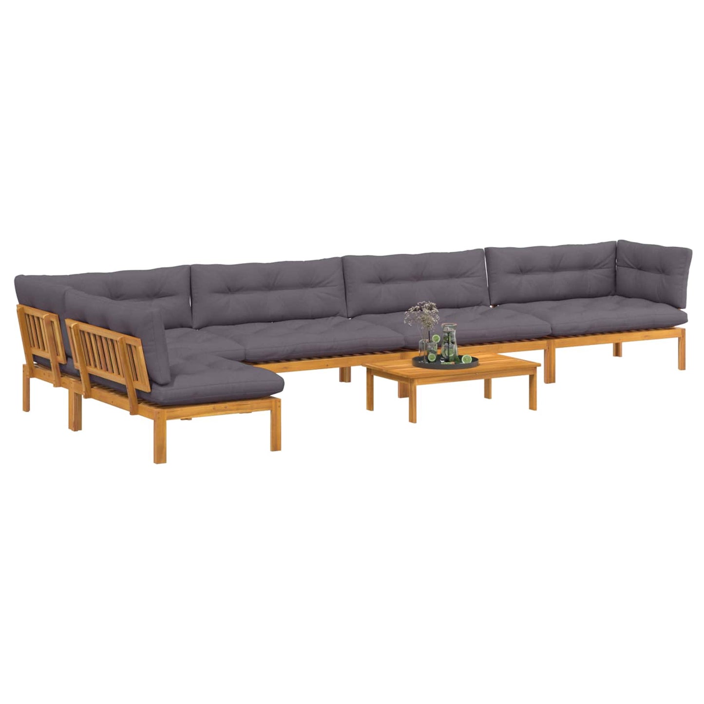 6 Stuk Garden Pallet Sofa Units Massief Acaciahout Naturel