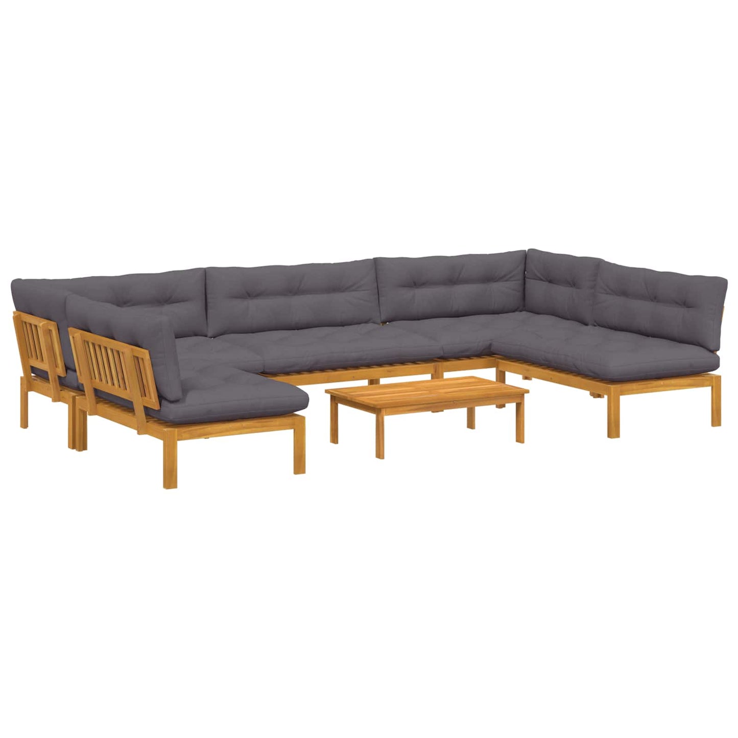 6 Stuk Garden Pallet Sofa Units Massief Acaciahout Naturel