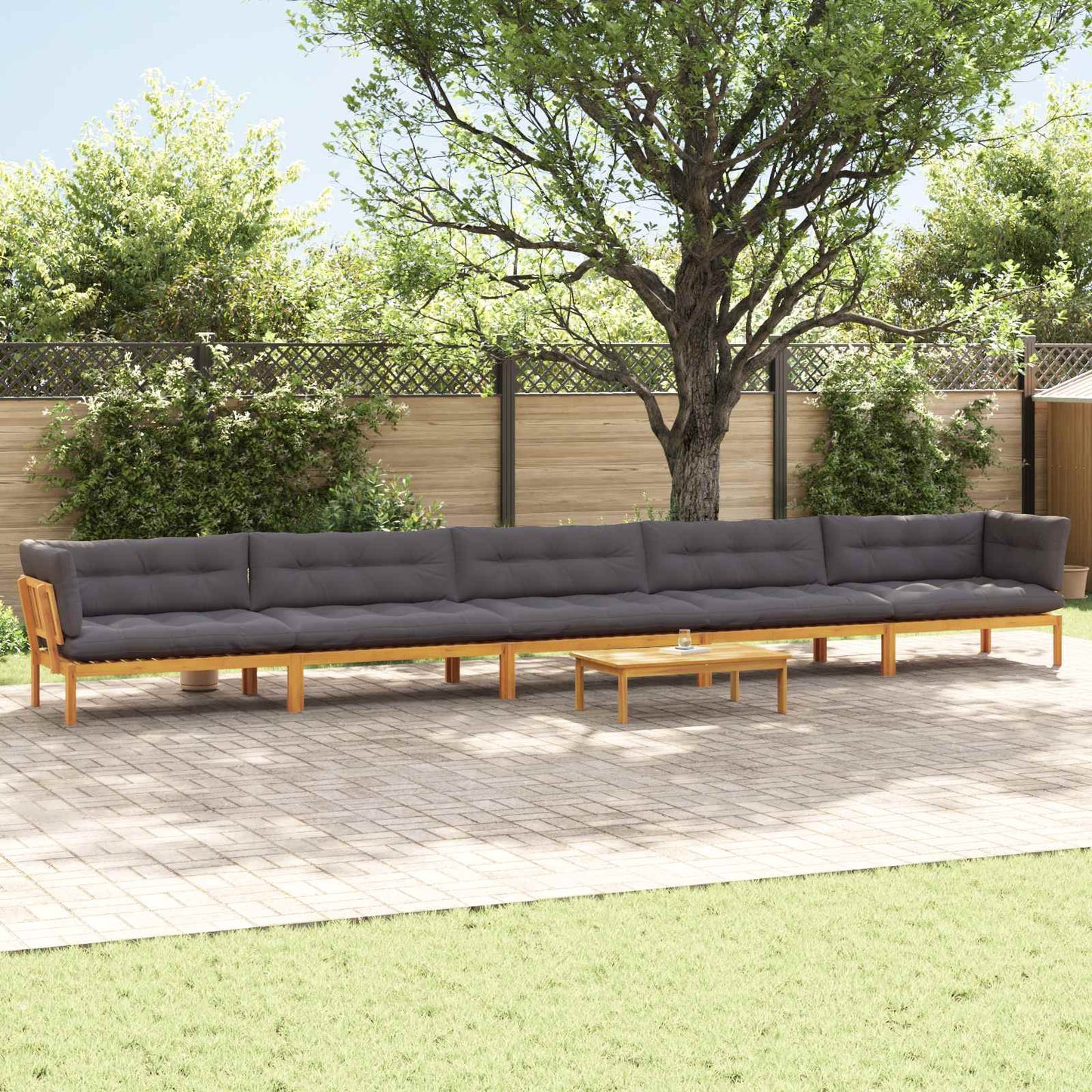 6 Stuk Garden Pallet Sofa Units Massief Acaciahout Naturel