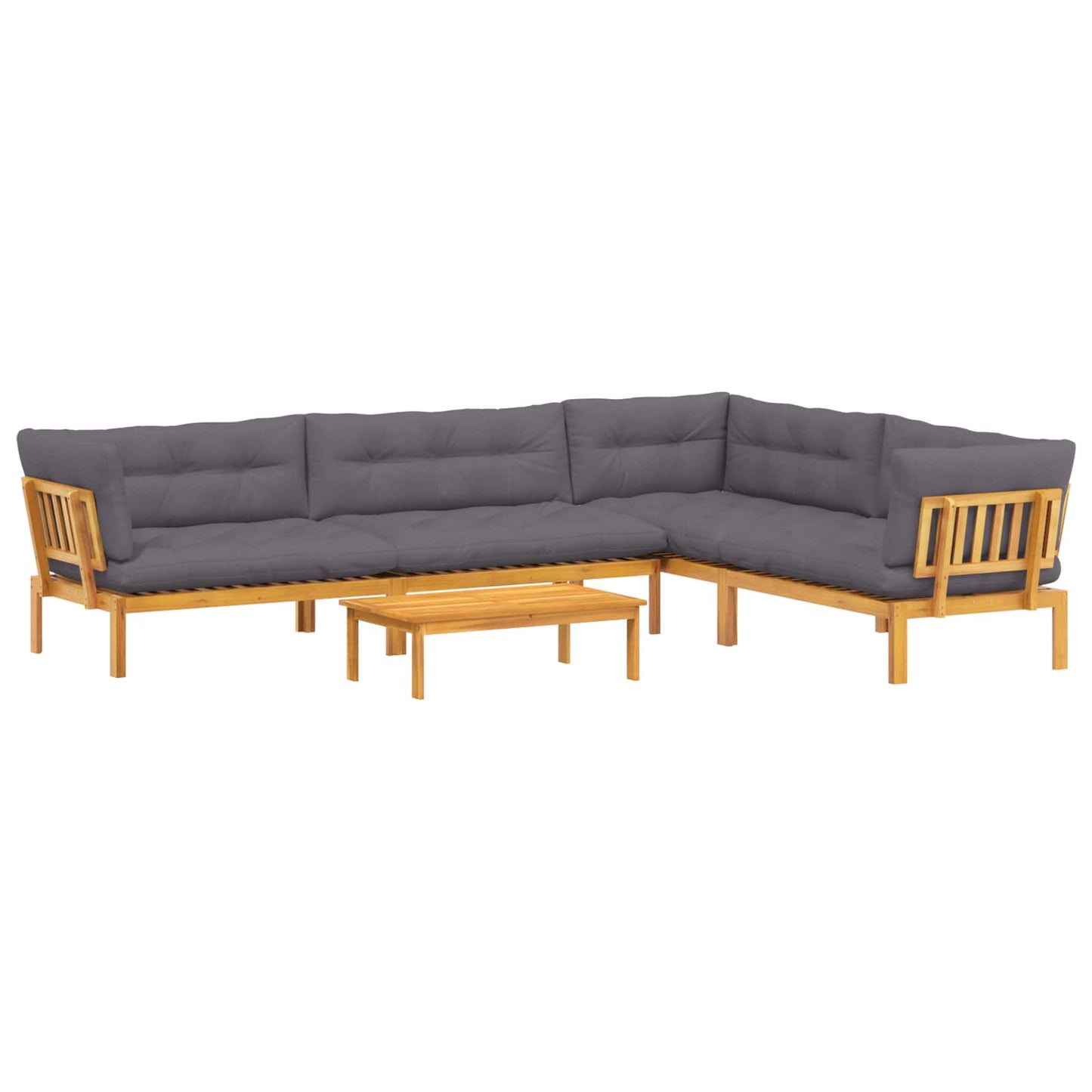 5 Stuk Garden Pallet Sofa Units Massief Acaciahout Naturel