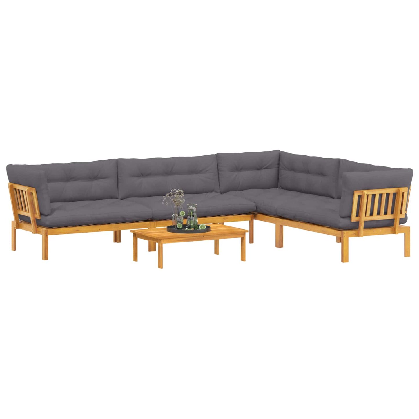 5 Stuk Garden Pallet Sofa Units Massief Acaciahout Naturel