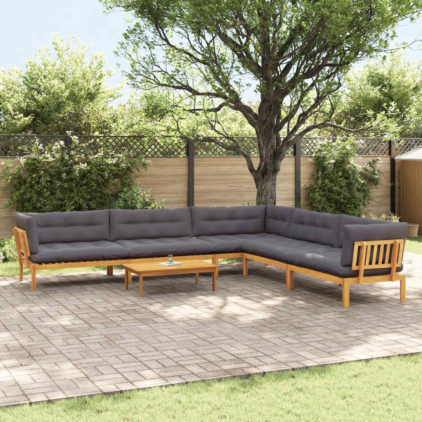 6 Stuk Garden Pallet Sofa Units Massief Acaciahout Naturel