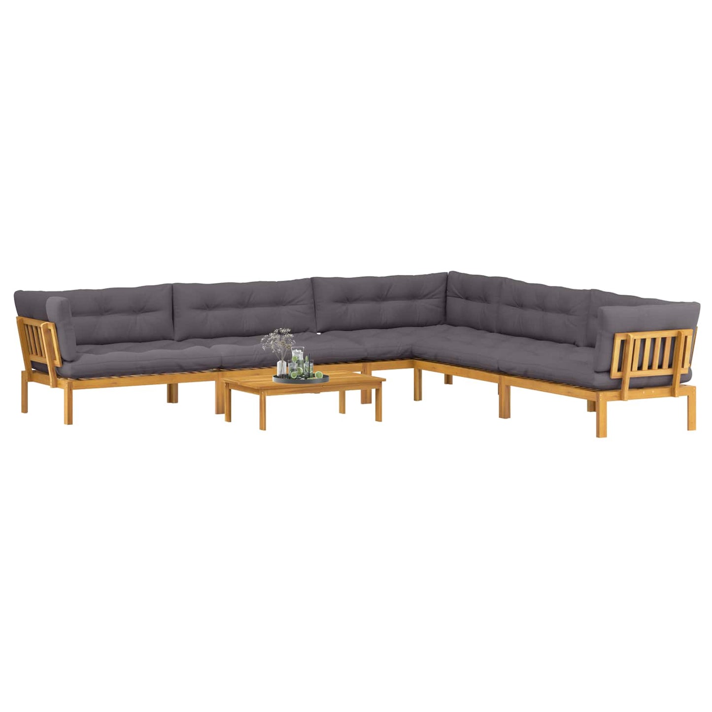 6 Stuk Garden Pallet Sofa Units Massief Acaciahout Naturel