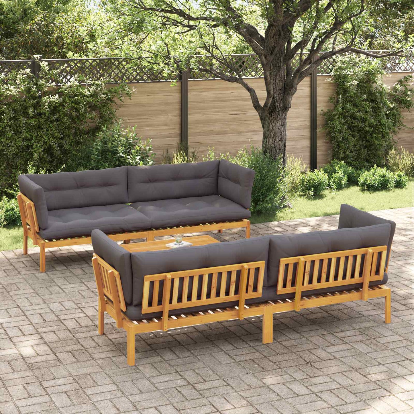 5 Stuk Garden Pallet Sofa Units Massief Acaciahout Naturel