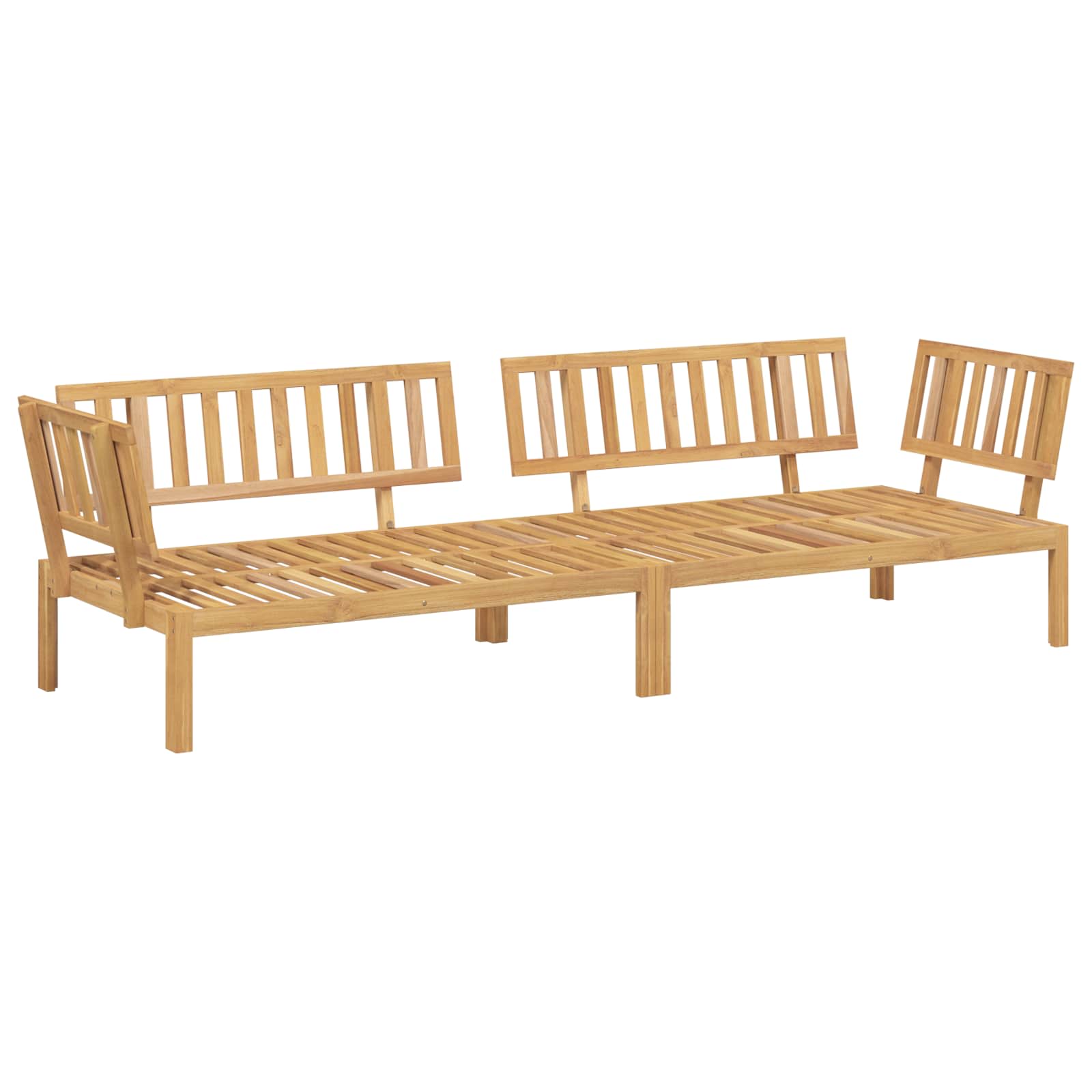 Bankstel met kussen Effen 2 pcs Antraciet Massief Acaciahout is nu te koop bij PeponiXL, paradijselijk wonen!
