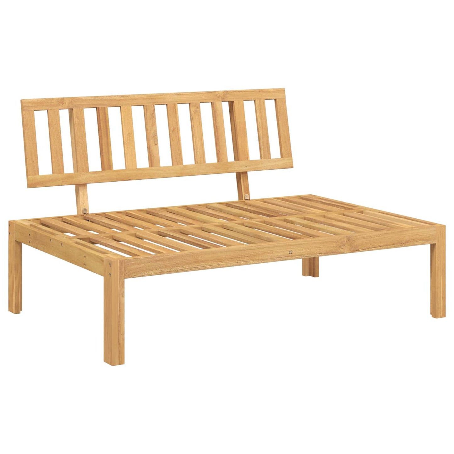 Bankstel met kussen Effen 5 pcs Grijs Massief Acaciahout