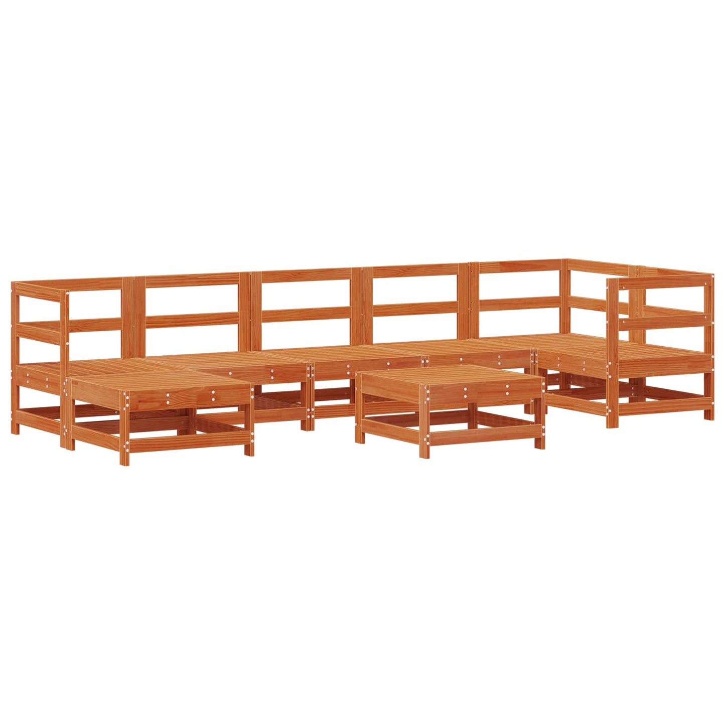 Tuin loungeset 8 pcs Wasbruin Massief grenenhout is nu te koop bij PeponiXL, paradijselijk wonen!