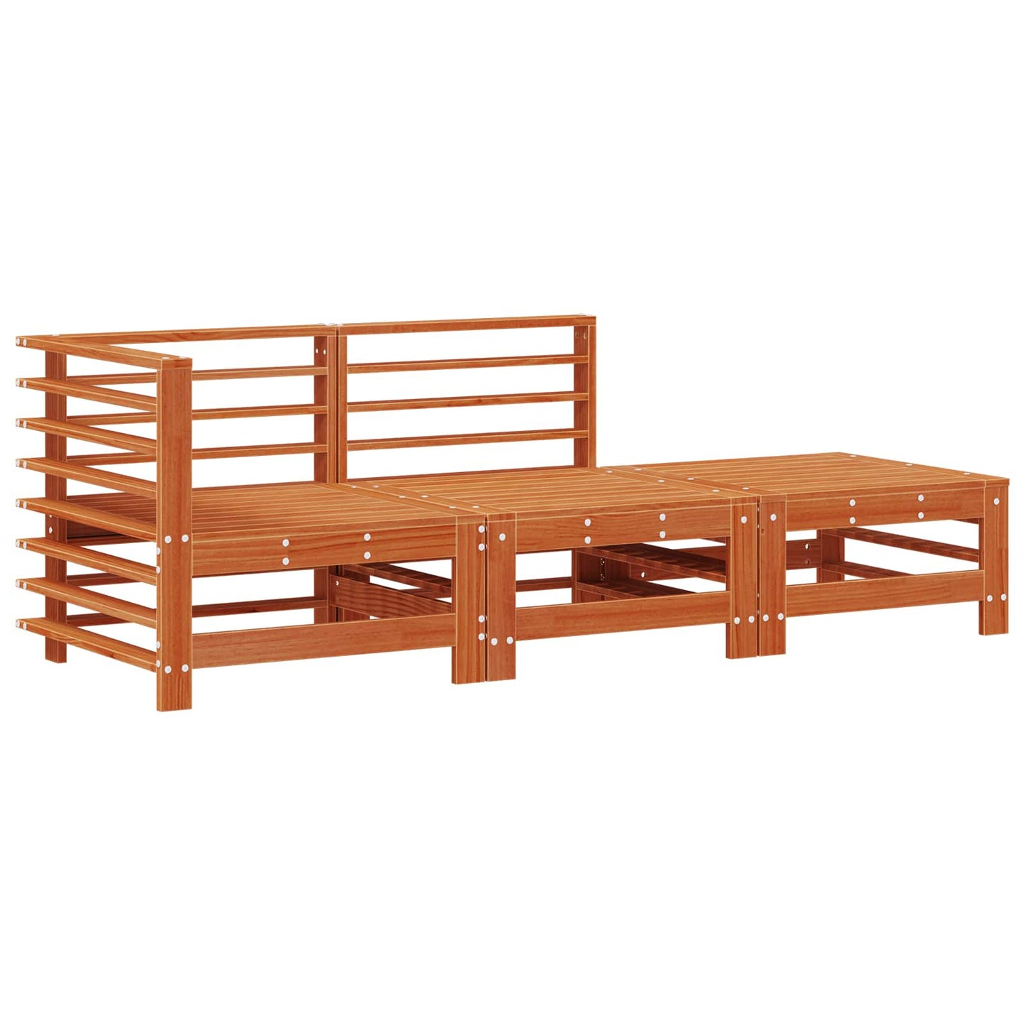 Tuin loungeset 3 pcs Wasbruin Massief grenenhout is nu te koop bij PeponiXL, paradijselijk wonen!