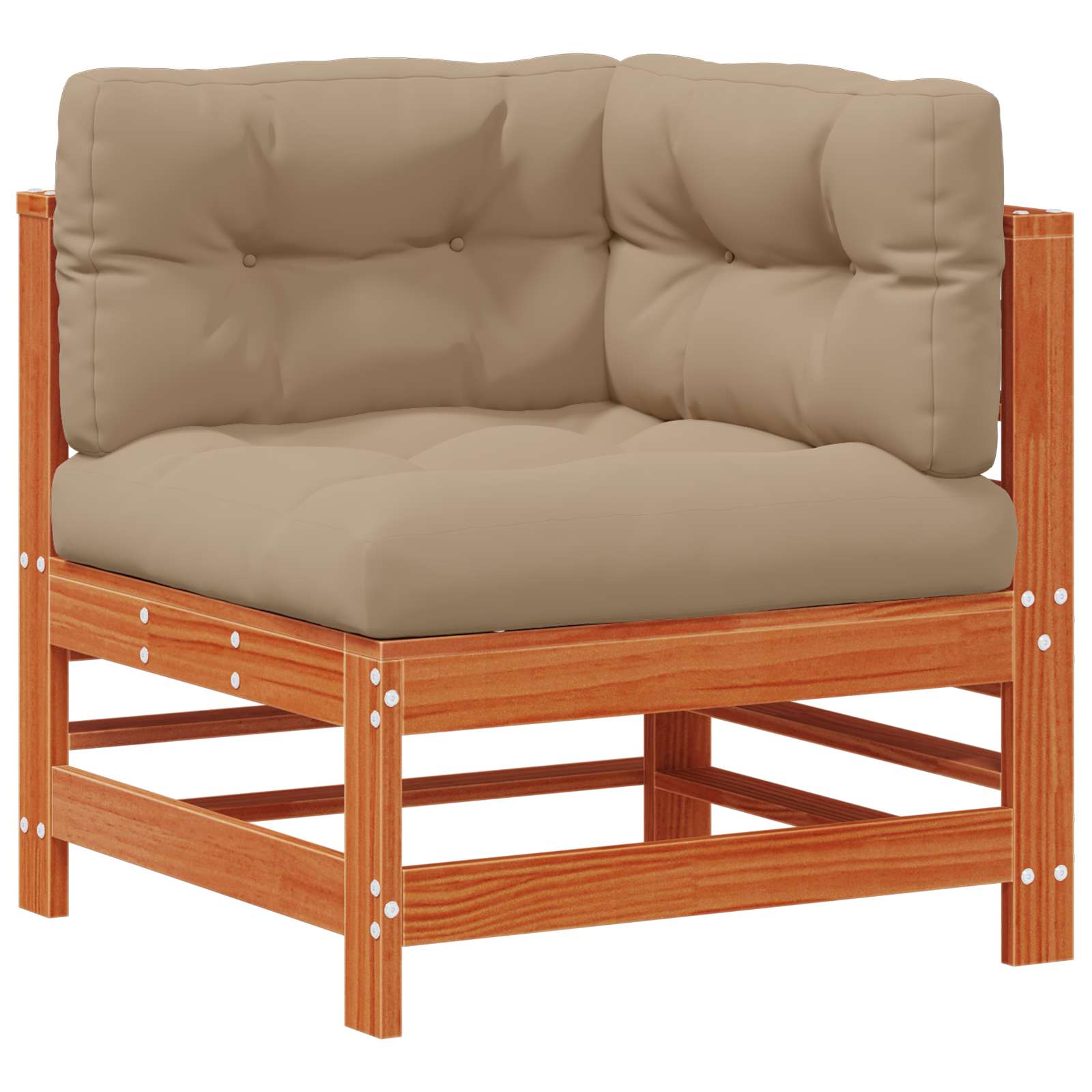 Tuin loungeset 3 pcs Wasbruin Massief grenenhout is nu te koop bij PeponiXL, paradijselijk wonen!