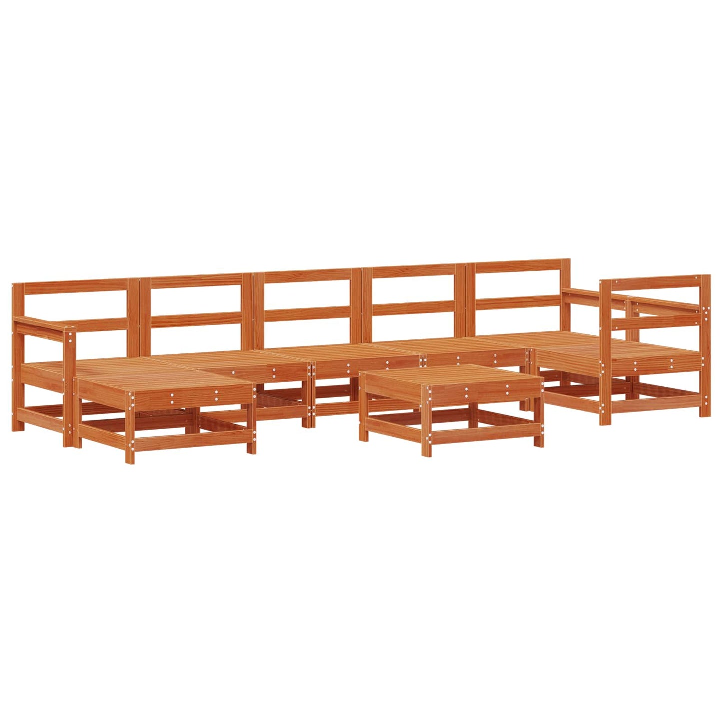 Tuin loungeset 8 pcs Wasbruin Massief grenenhout is nu te koop bij PeponiXL, paradijselijk wonen!