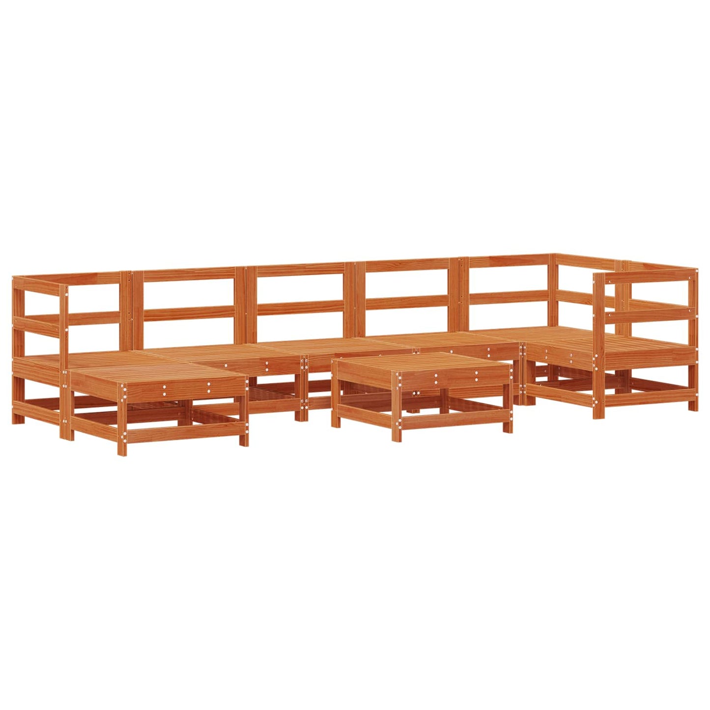 Tuin loungeset 8 pcs Waskleur Bruin Massief grenenhout is nu te koop bij PeponiXL, paradijselijk wonen!