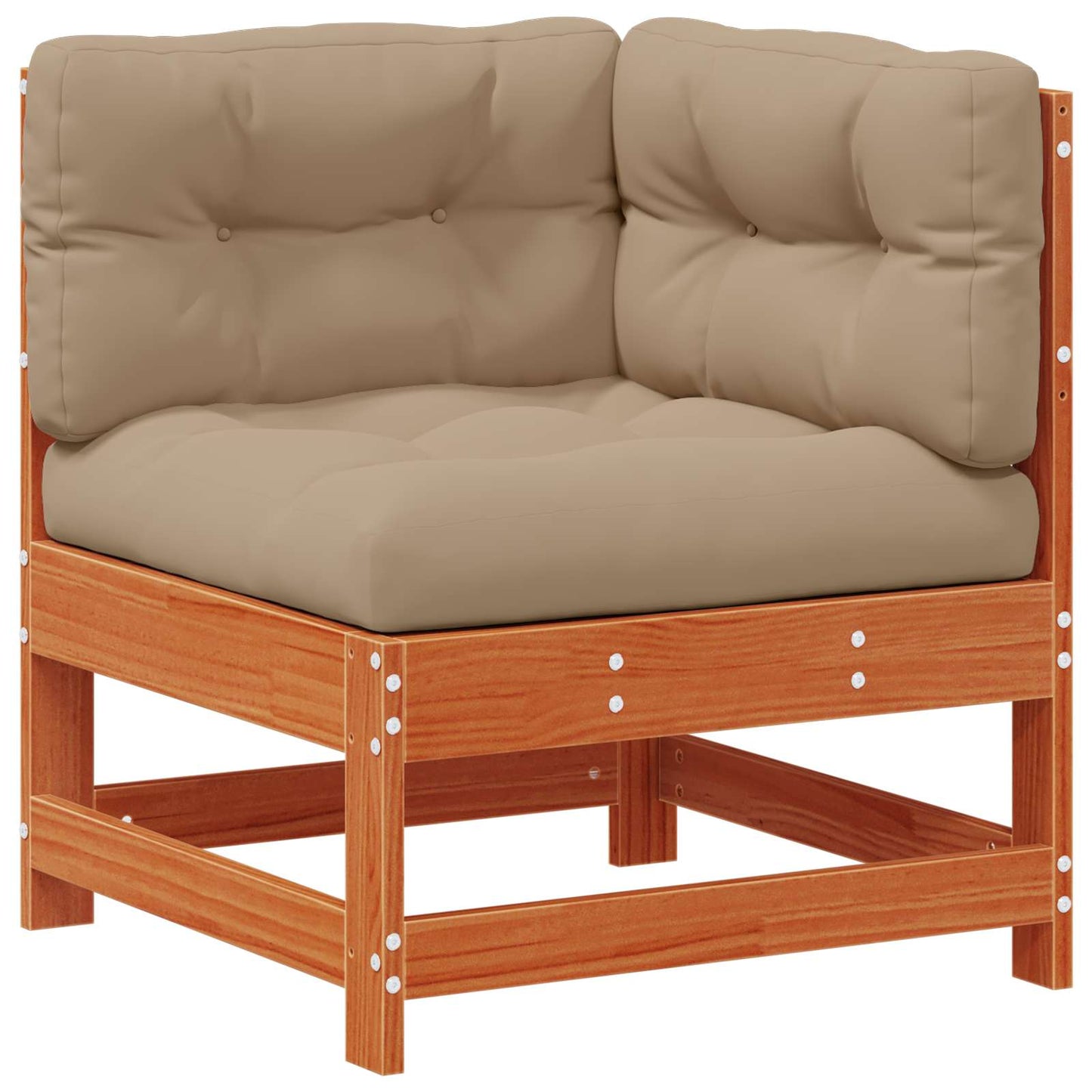 Tuin loungeset 4 pcs Wasbruin Massief grenenhout is nu te koop bij PeponiXL, paradijselijk wonen!