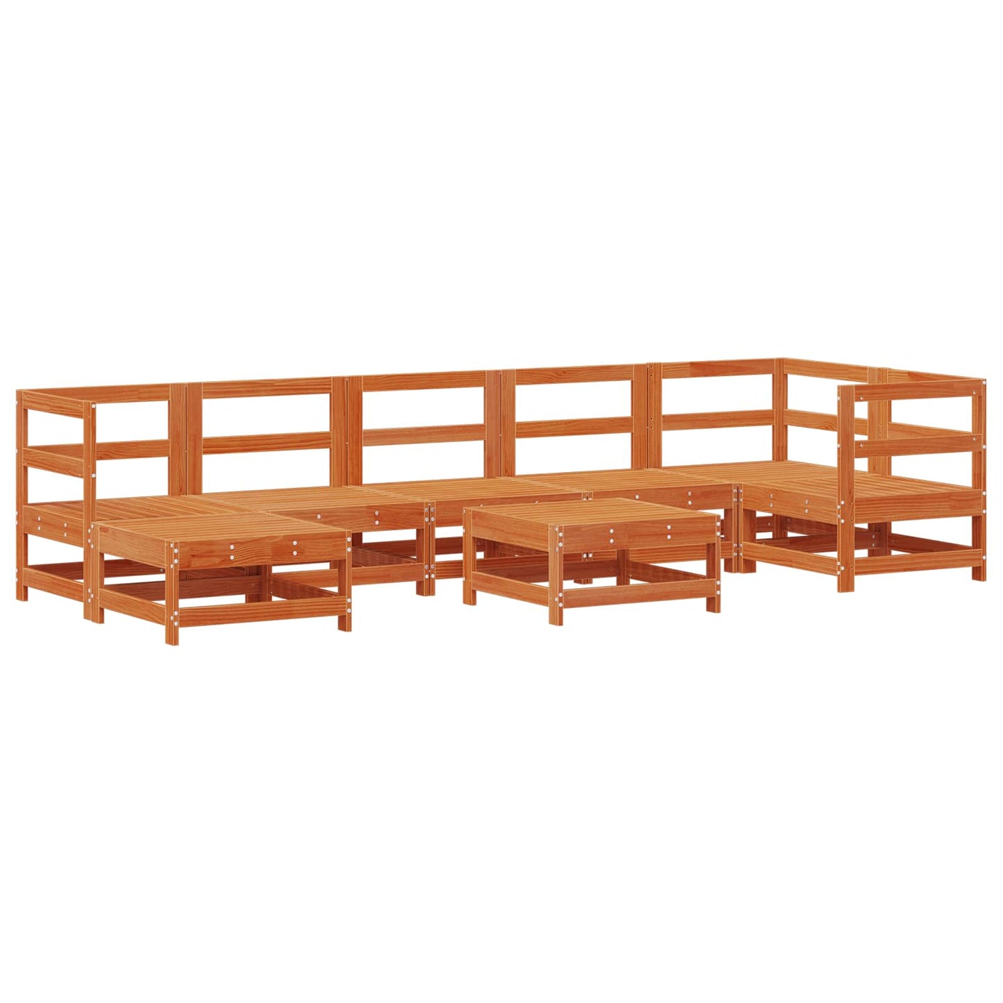 Tuin loungeset 8 pcs Waskleur Bruin Massief grenenhout is nu te koop bij PeponiXL, paradijselijk wonen!