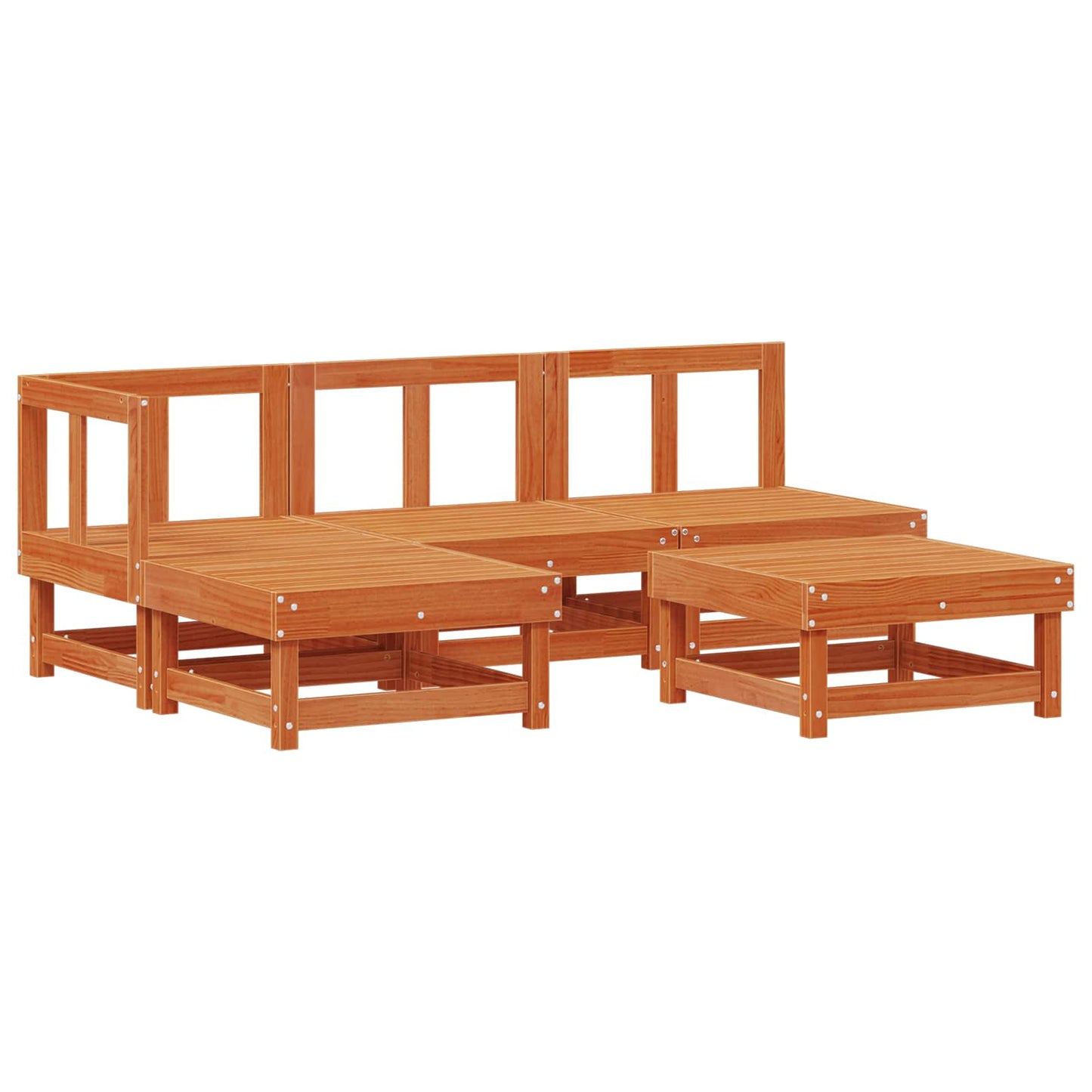 Tuin loungeset 13 pcs Wasbruin Massief grenenhout is nu te koop bij PeponiXL, paradijselijk wonen!