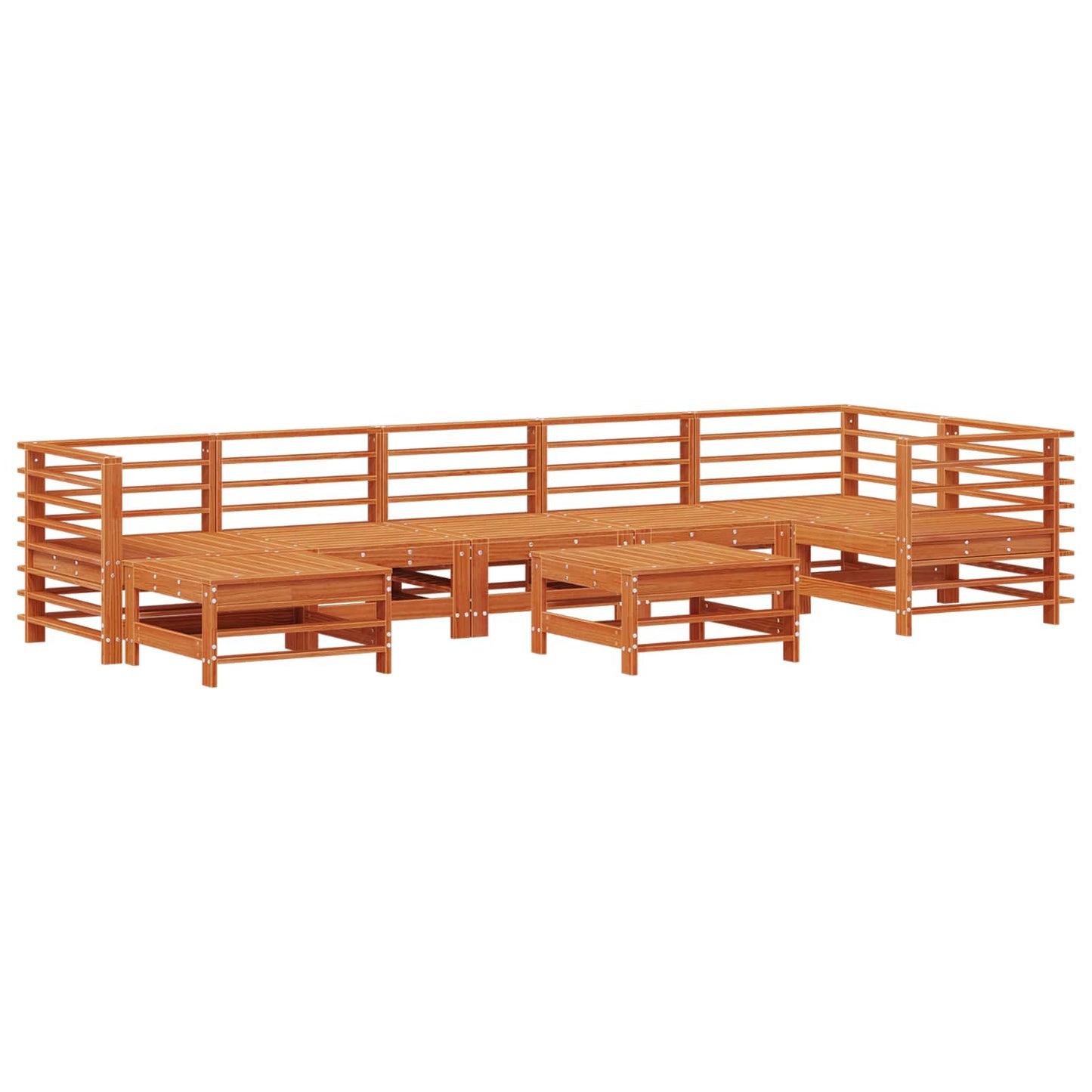 Tuin loungeset 8 pcs Wasbruin Massief grenenhout is nu te koop bij PeponiXL, paradijselijk wonen!