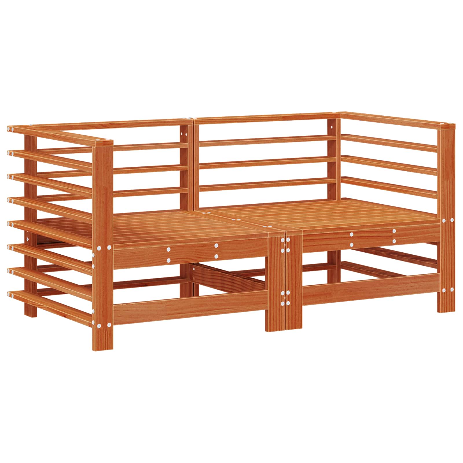 Tuin loungeset 7 pcs Wasbruin Massief grenenhout is nu te koop bij PeponiXL, paradijselijk wonen!