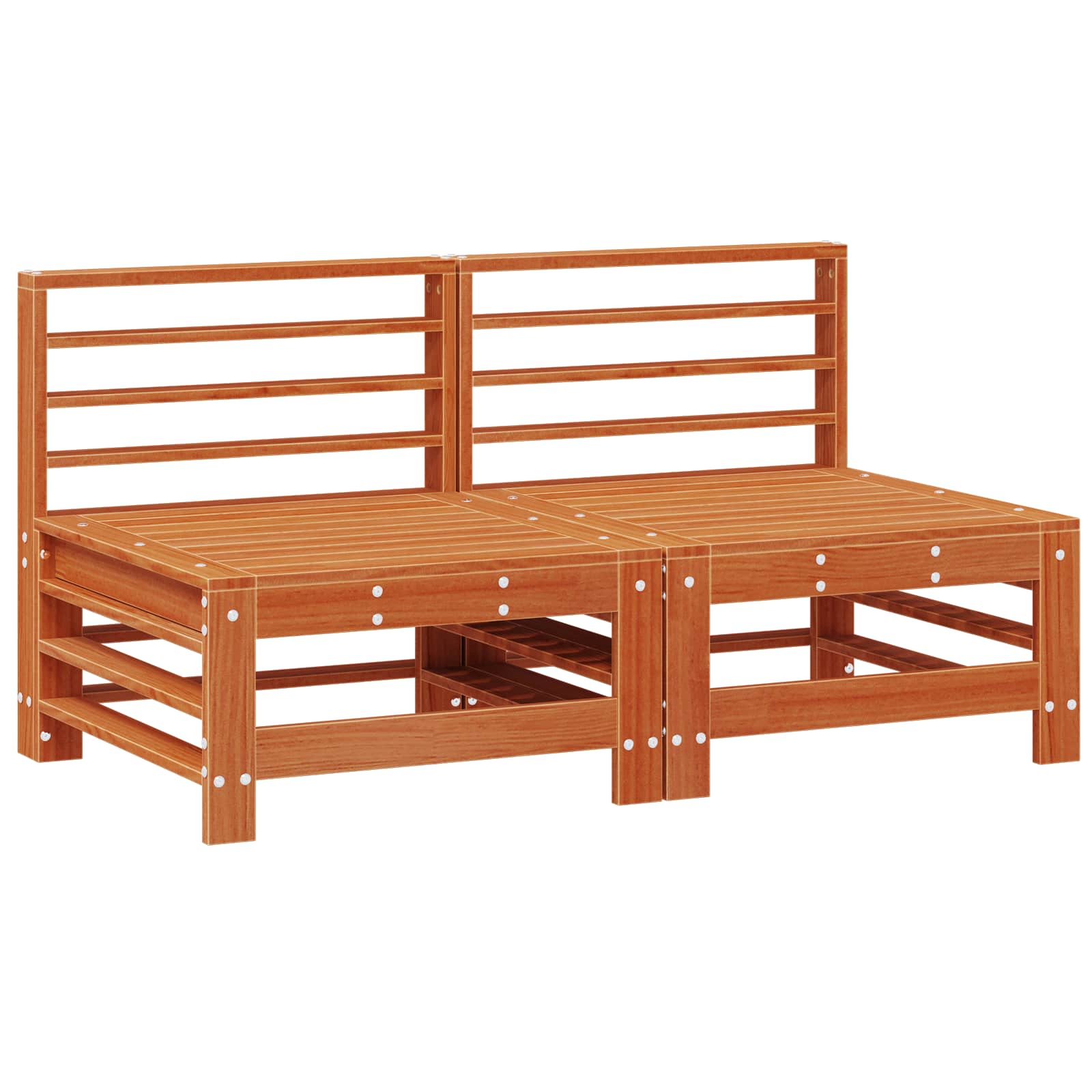 Tuin loungeset 7 pcs Wasbruin Massief grenenhout is nu te koop bij PeponiXL, paradijselijk wonen!
