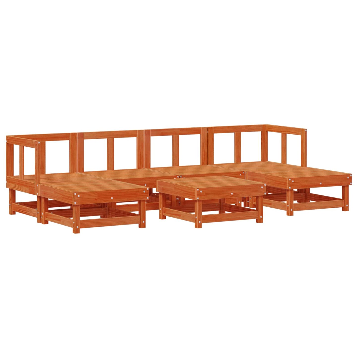 Tuin loungeset 7 pcs Waskleur Bruin Massief grenenhout is nu te koop bij PeponiXL, paradijselijk wonen!
