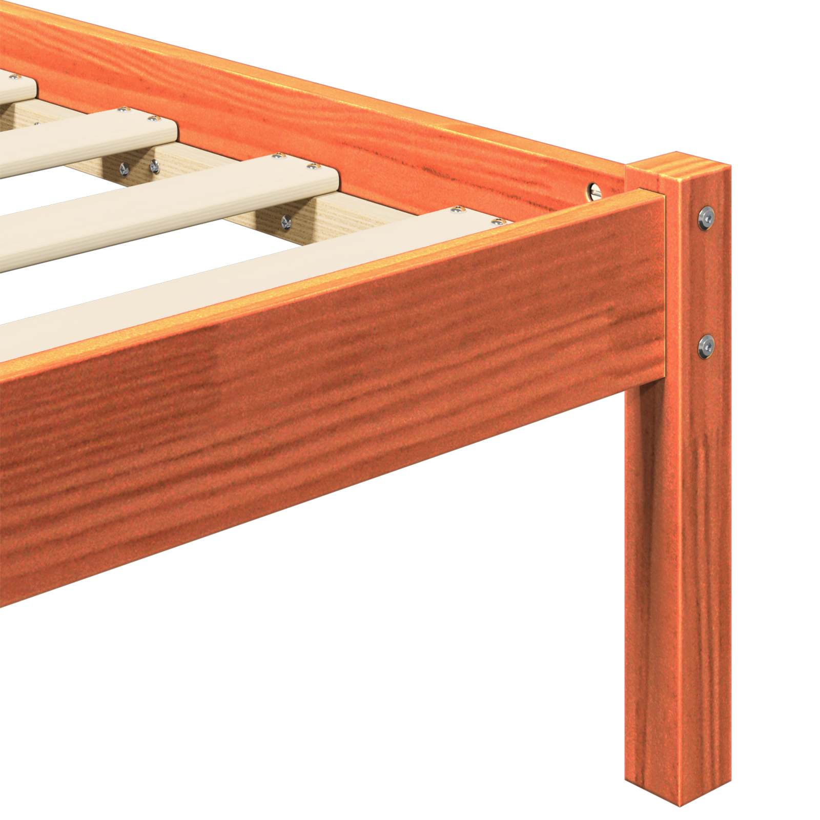 Bedframe Wasbruin 205,5 x 145,5 x 100 cm Massief Vurenhout is nu te koop bij PeponiXL, paradijselijk wonen!