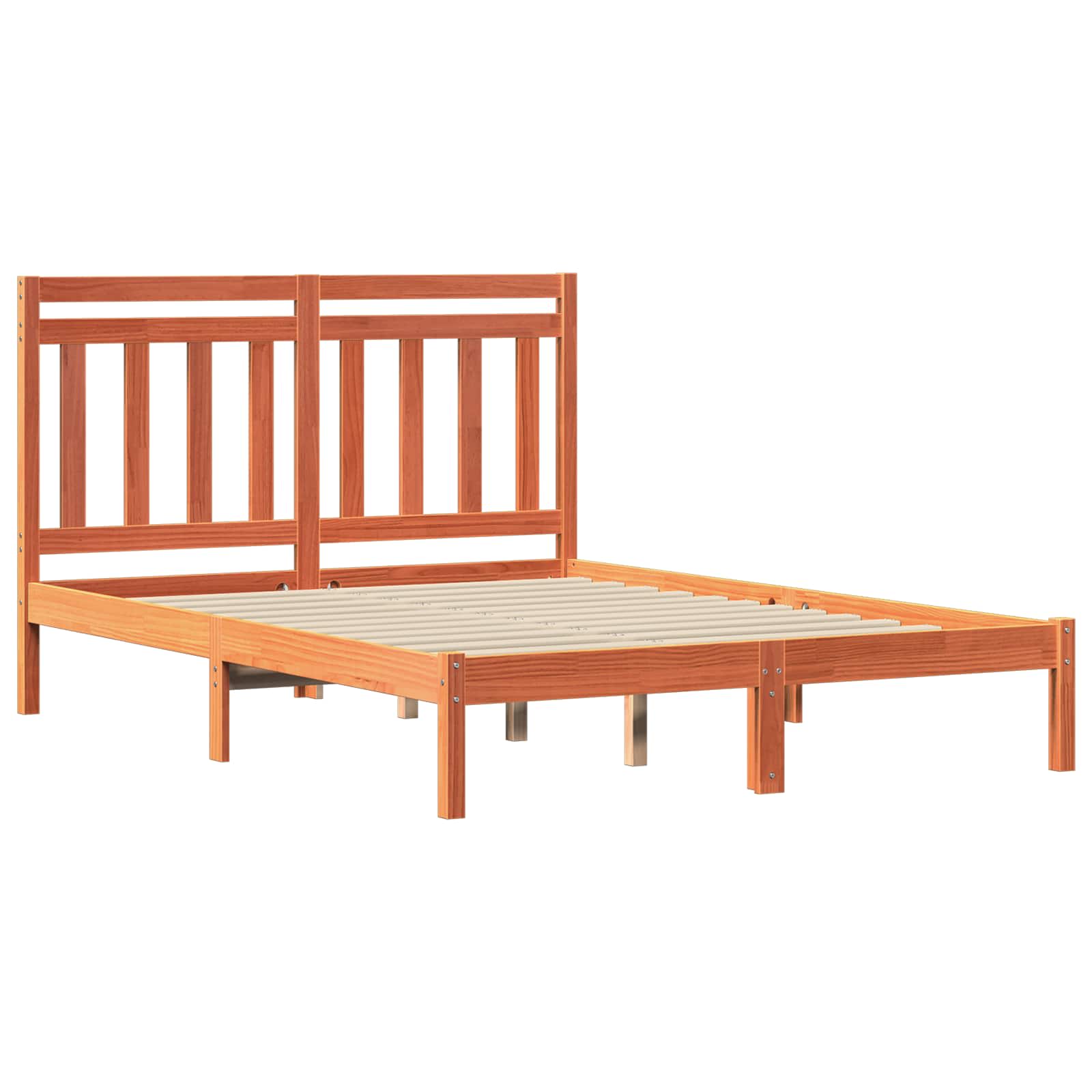 Bedframe Wasbruin 205,5 x 145,5 x 100 cm Massief Vurenhout is nu te koop bij PeponiXL, paradijselijk wonen!