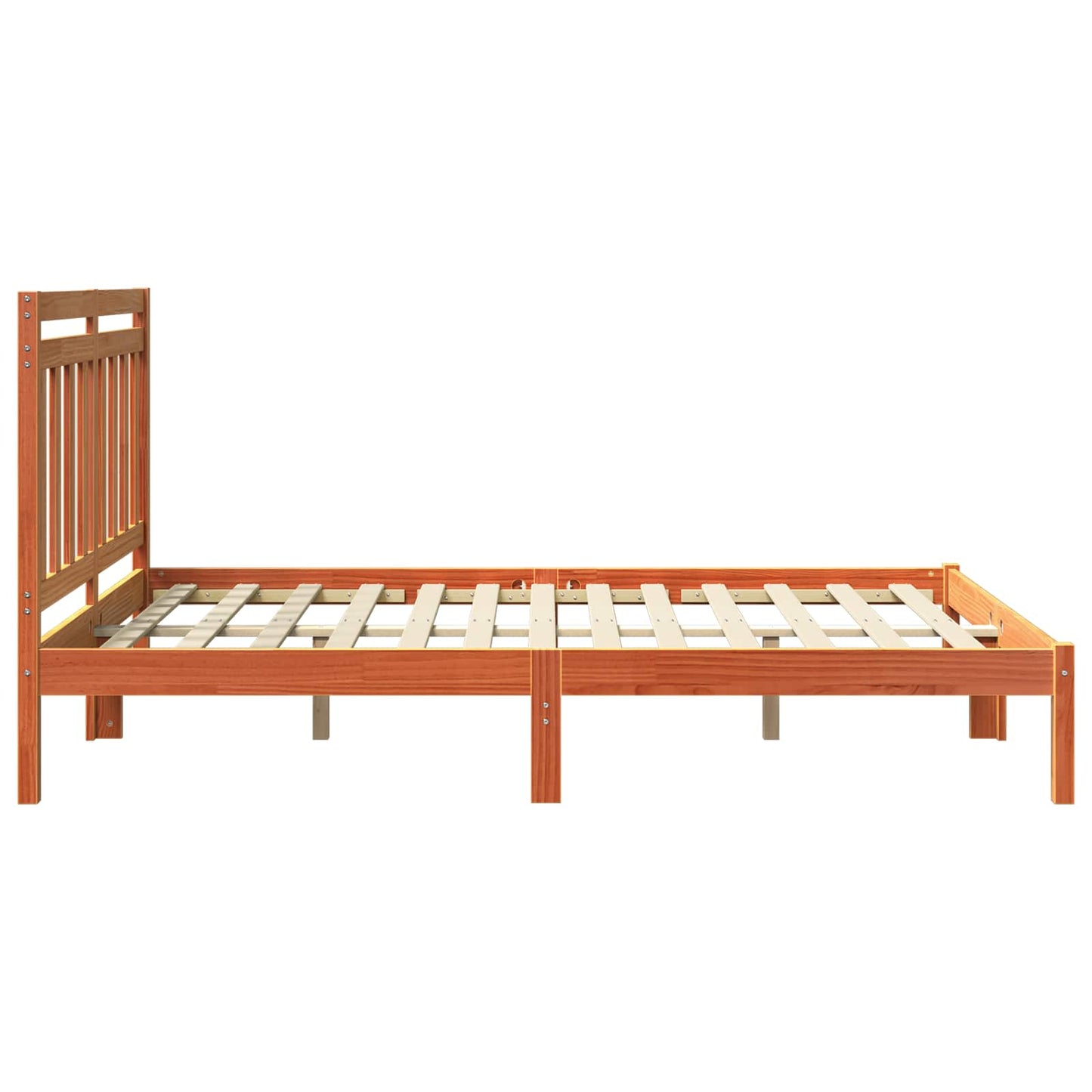 Bedframe Wasbruin 205,5 x 145,5 x 100 cm Massief Vurenhout is nu te koop bij PeponiXL, paradijselijk wonen!