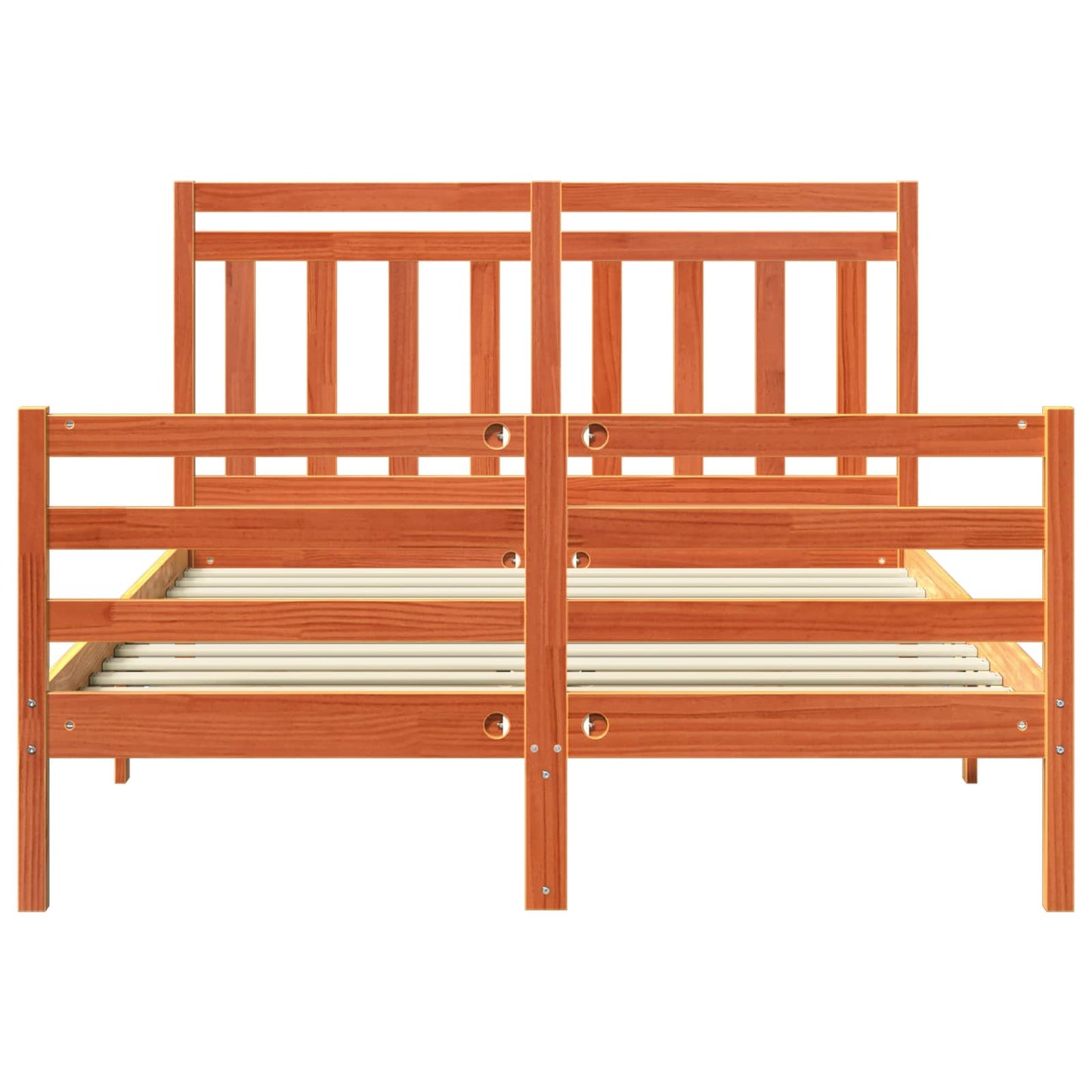 Bedframe met hoofdeinde Wasbruin 150 x 200 cm is nu te koop bij PeponiXL, paradijselijk wonen!