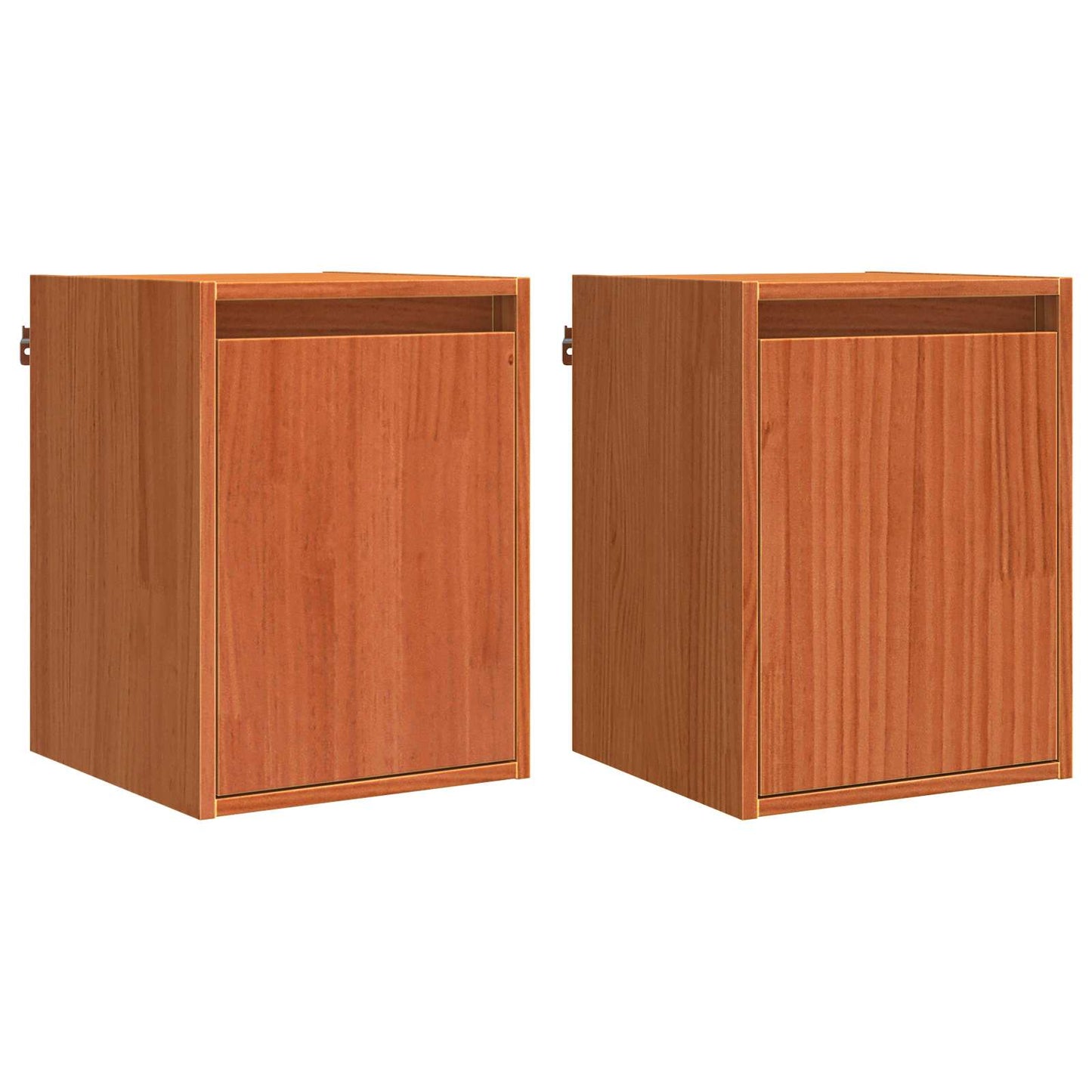 Wandkast 2 pcs Wasbruin 30 x 30 x 40 cm Massief grenenhout is nu te koop bij PeponiXL, paradijselijk wonen!