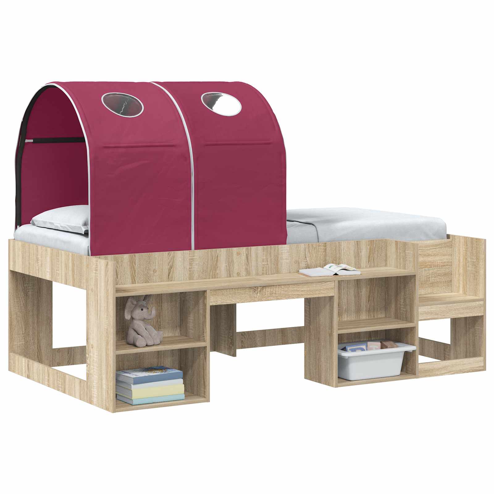 Bedtunnel 2 pcs Rood 211 x 52,5 x 2 cm Polyester is nu te koop bij PeponiXL, paradijselijk wonen!