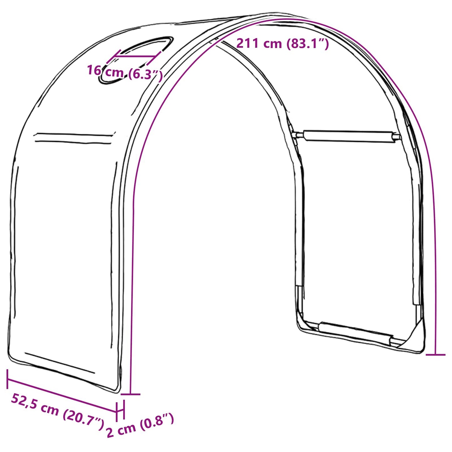 Bedtunnel 2 pcs Rood 211 x 52,5 x 2 cm Polyester is nu te koop bij PeponiXL, paradijselijk wonen!