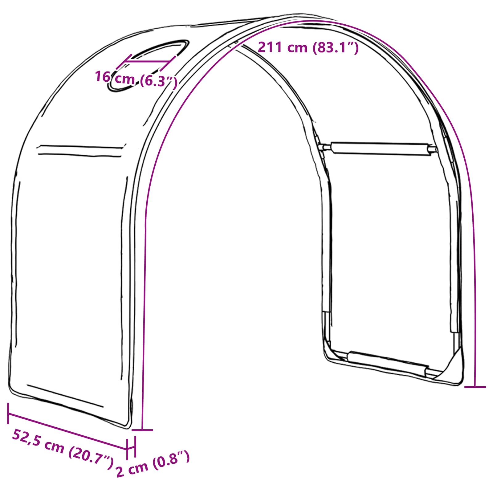 Bedtunnel 2 pcs Rood 211 x 52,5 x 2 cm Polyester is nu te koop bij PeponiXL, paradijselijk wonen!