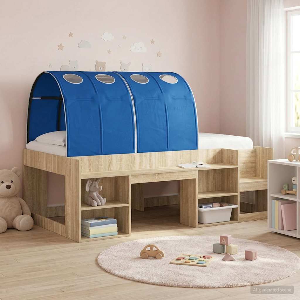 Bedtunnel 2 pcs Blauw 211 x 67.5 x 2 cm Polyester is nu te koop bij PeponiXL, paradijselijk wonen!